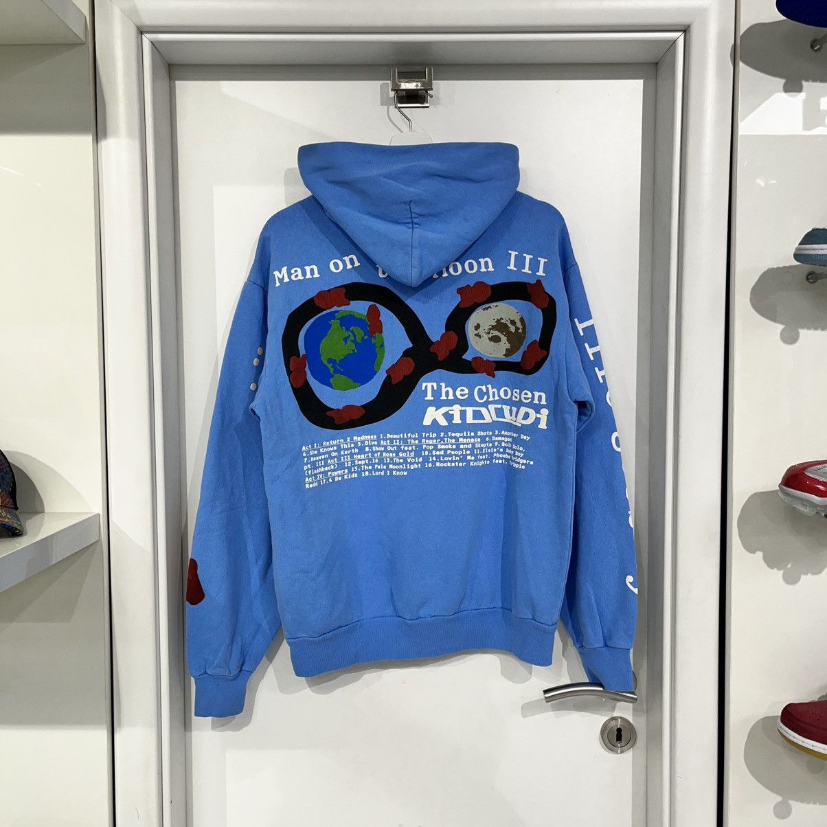 Cactus Plant Flea Market × Kid Cudi Kid Cudi CPFM For MOTM III Life Goes By Hoodie Blue Size US S / EU 44-46 / 1 - 2 Thumbnail
