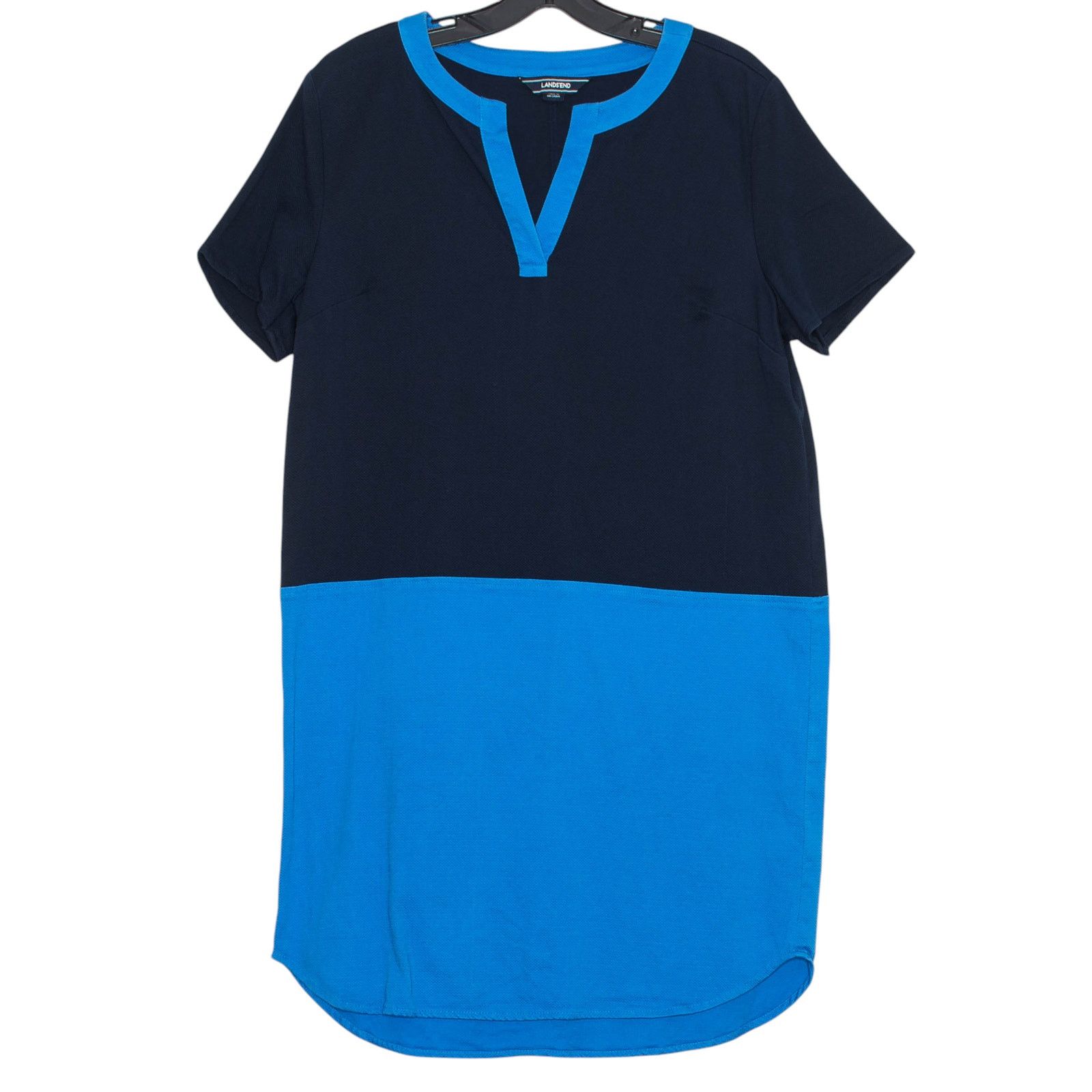 Lands' End Lands End Colorblock Dress Blue 14 Coastal Minimalist Casual Size XL / US 12-14 / IT 48-50 - 1 Thumbnail