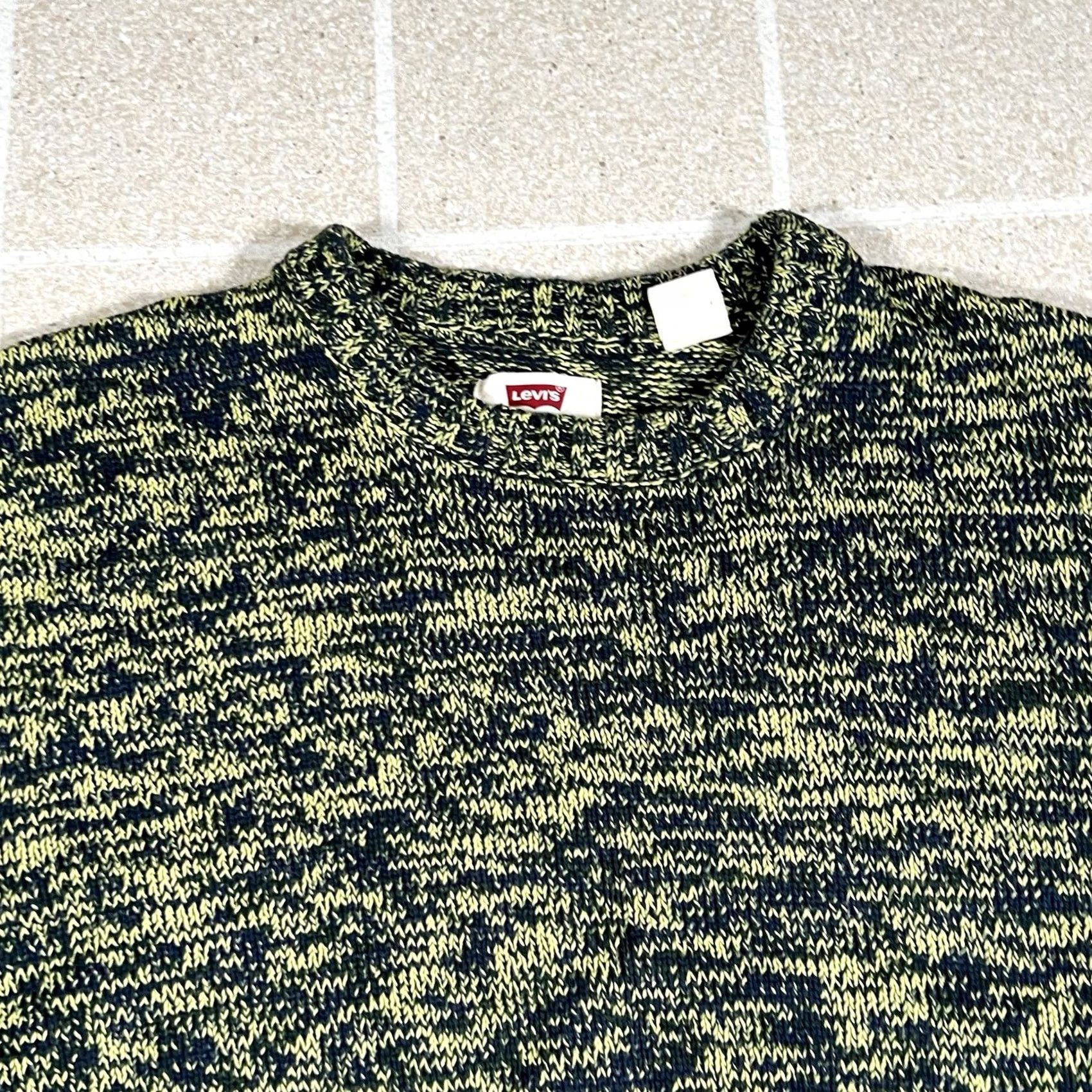 Levi's Levi's Sweatshirt Knit Pullover Relaxed Fit M Men Yellow Blue Crewneck Size US M / EU 48-50 / 2 - 2 Thumbnail