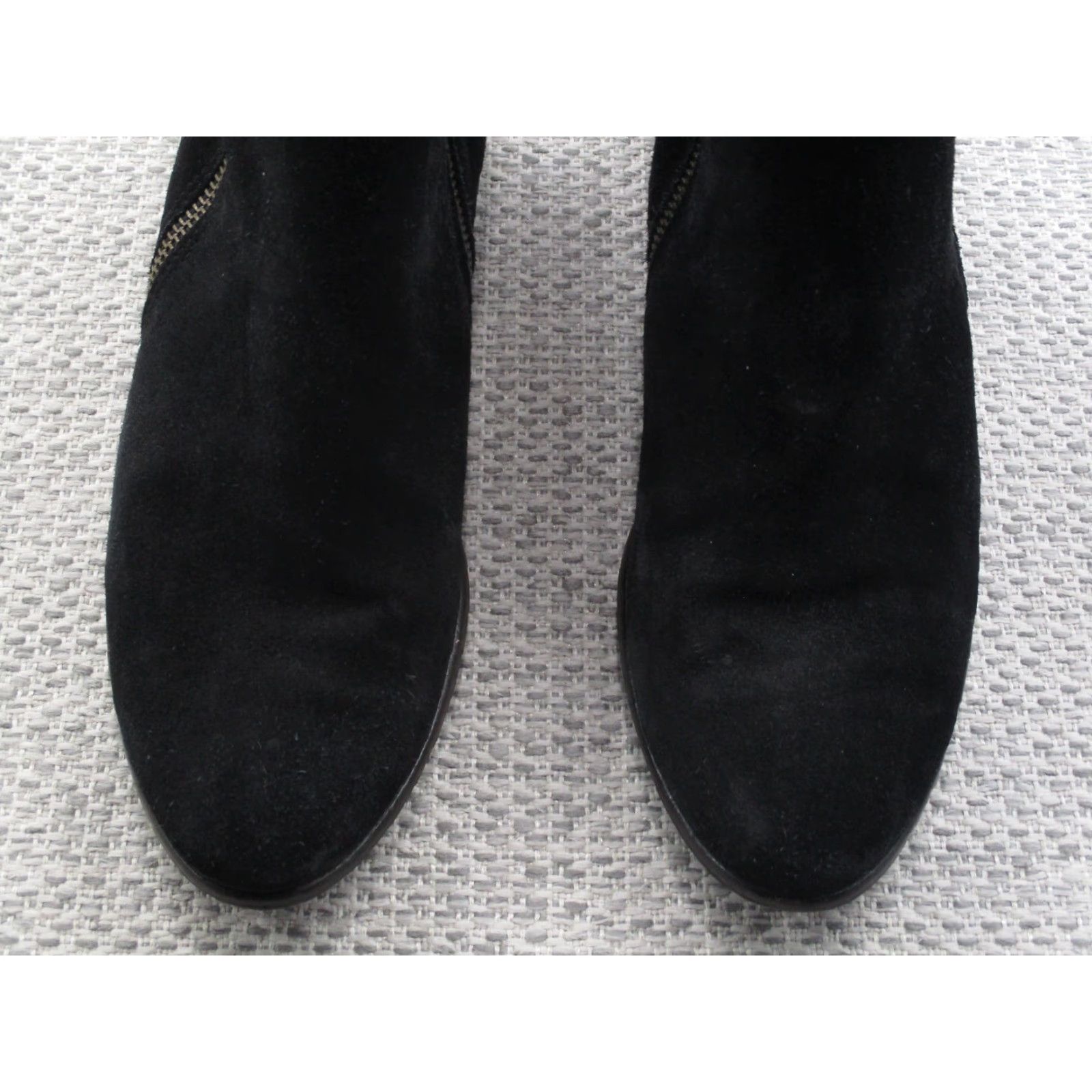 Vintage Paul Green Boots Womens Size 7 Suede Leather Side Zip Ankle Booties Black Leather Lining Block Heel Classic 7 US Womens Austria Size US 7 / IT 37 - 4 Thumbnail