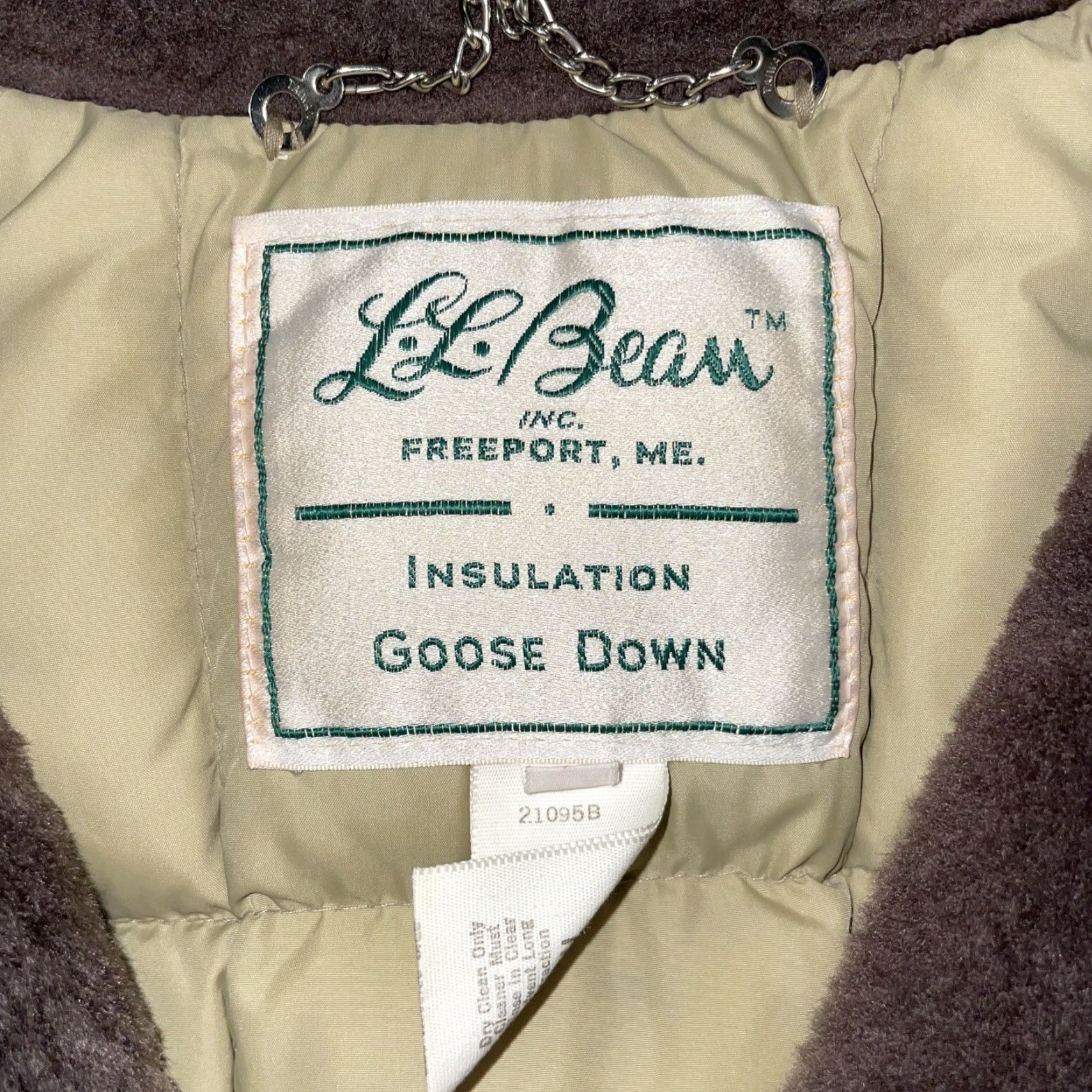 Vintage VINTAGE? L.L. Bean Goose Down Jacket Women’s Wool Shell Beige Size 10 Overcoat Womens 10 Beige Down Jacket Size L / US 10 / IT 46 - 3 Thumbnail