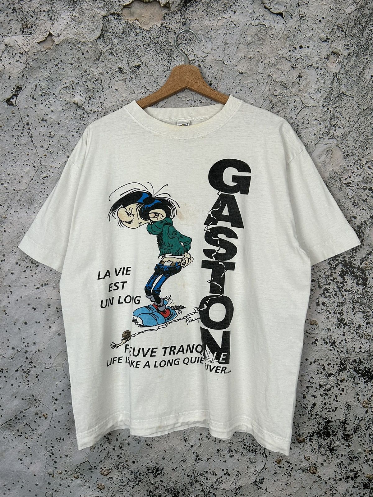 Vintage Vintage Gaston Graphic Tee Movie 90s Humor Cartoon Hype Size US XL / EU 56 / 4 - 1 Thumbnail