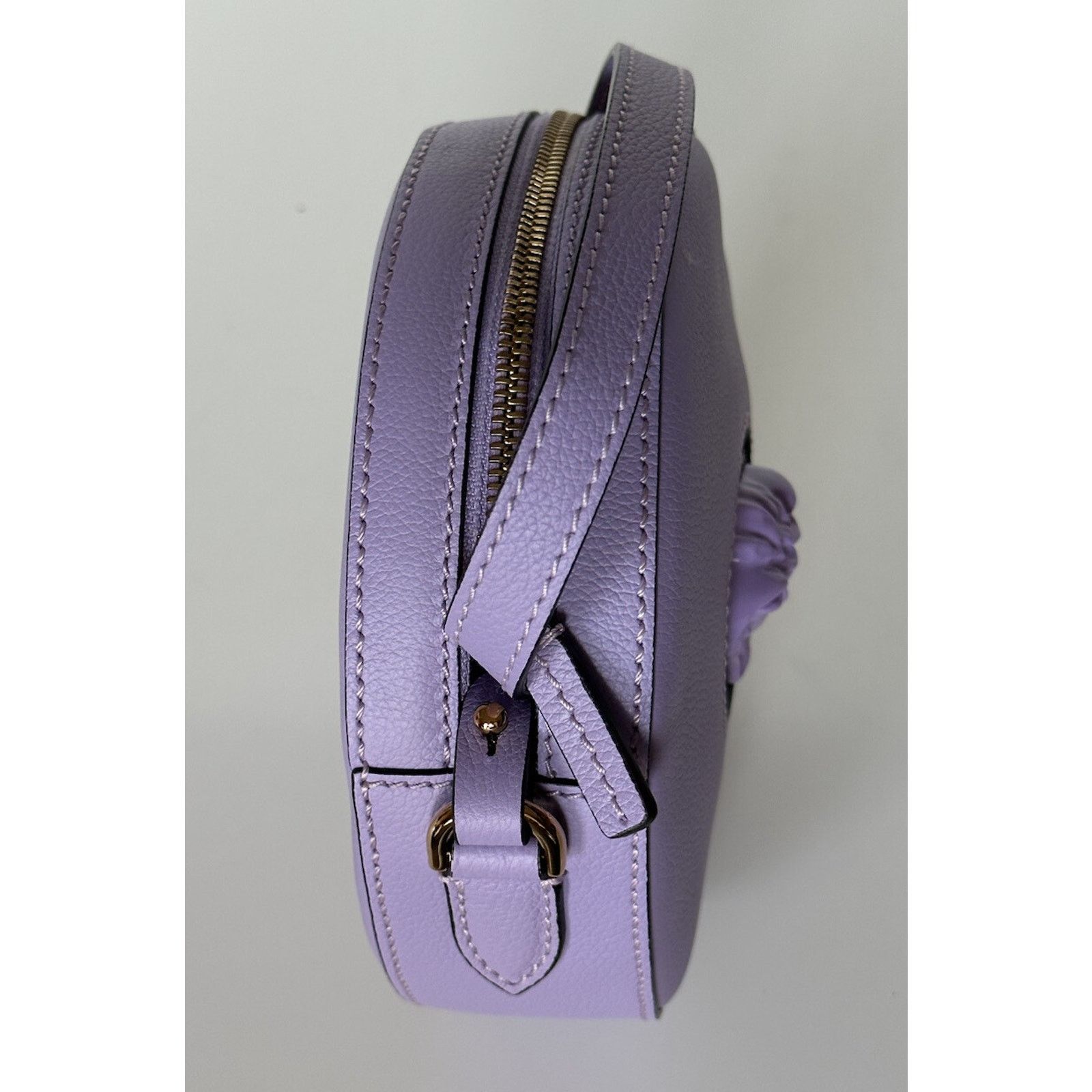 Versace Versace Medusa Leather Round Lilac Crossbody Bag DBFI050 Size ONE SIZE - 4 Thumbnail