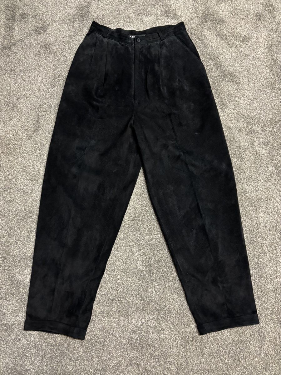 Leather Pigskin leather pants Size 28" / US 6 / IT 42 - 1 Thumbnail