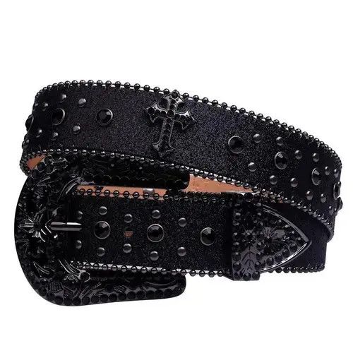 VIBE Cowboy Cross Rhinestone belt Size ONE SIZE - 6 Thumbnail