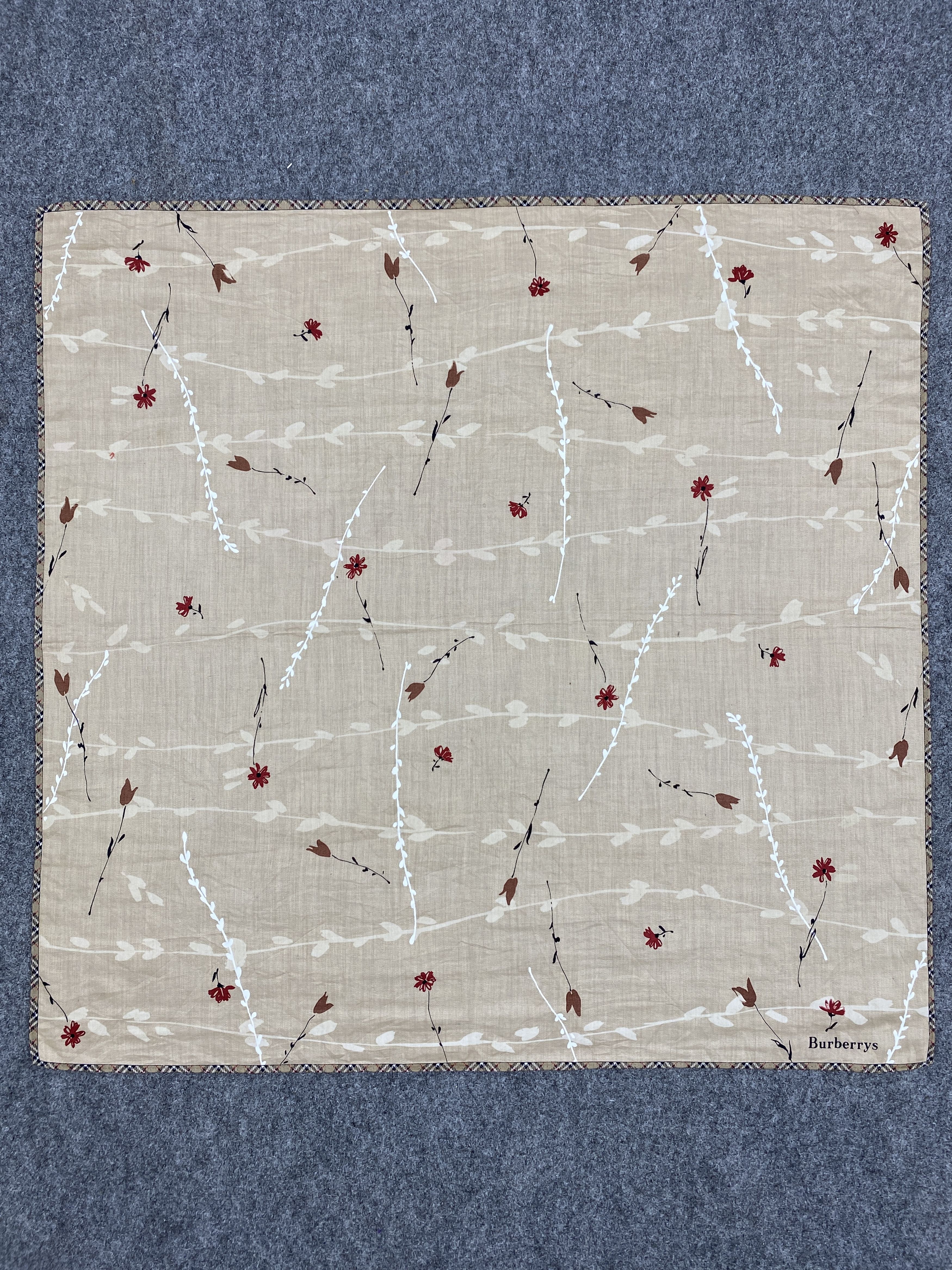 Burberry × Vintage Burberry Handkerchief / Bandana / Neckerchief HKC0338 Size ONE SIZE - 4 Thumbnail