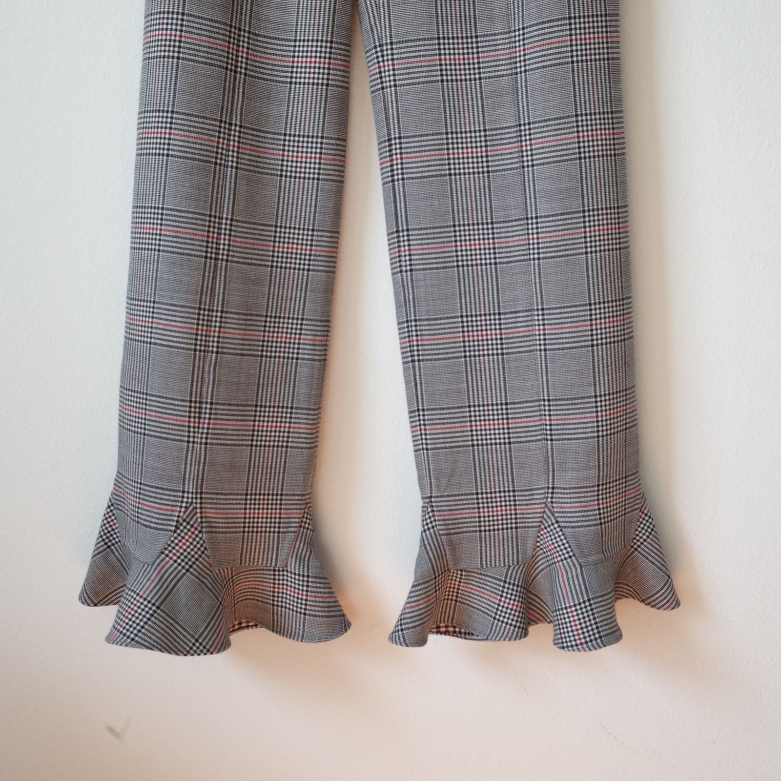 Rosie Assoulin Rosie Assoulin Connor Plaid Pants Ruffle Hem 26" 0 NWT Size 25" / US 0 / IT 36 - 4 Thumbnail