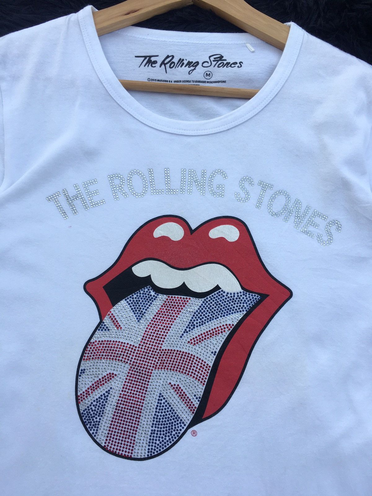 Band Tees Rare The Rolling Stones Rhinestones US Flag Tshirt Size US S / EU 44-46 / 1 - 8 Thumbnail