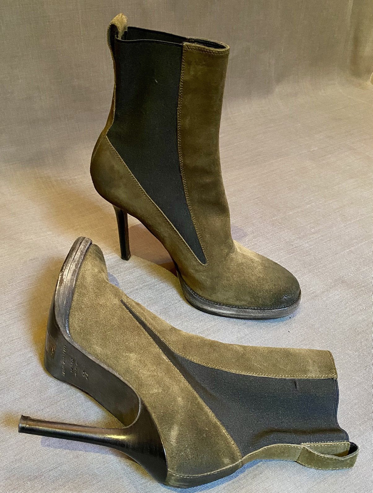 Haider Ackermann Haider Ackermann brushed leather heel boots Size US 6 / IT 36 - 2 Thumbnail