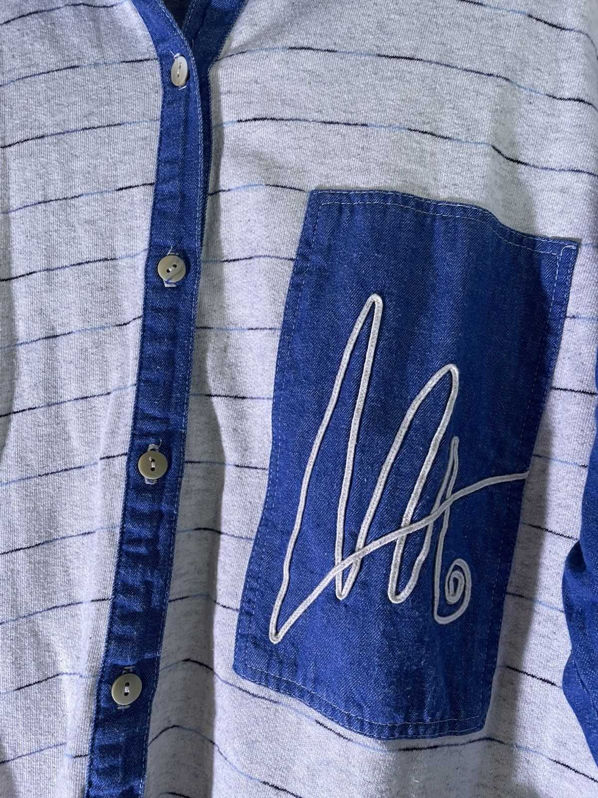 Vintage 90’s VTG Vintage Nino Wong Designer Denim Abstract Shirt Size US M / EU 48-50 / 2 - 6 Thumbnail