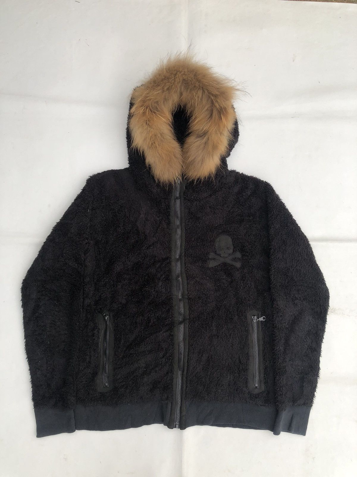 If Six Was Nine Japan Faux Fur Hoodie Dark Skull Rock Punk Ifsix Style Size US L / EU 52-54 / 3 - 1 Thumbnail