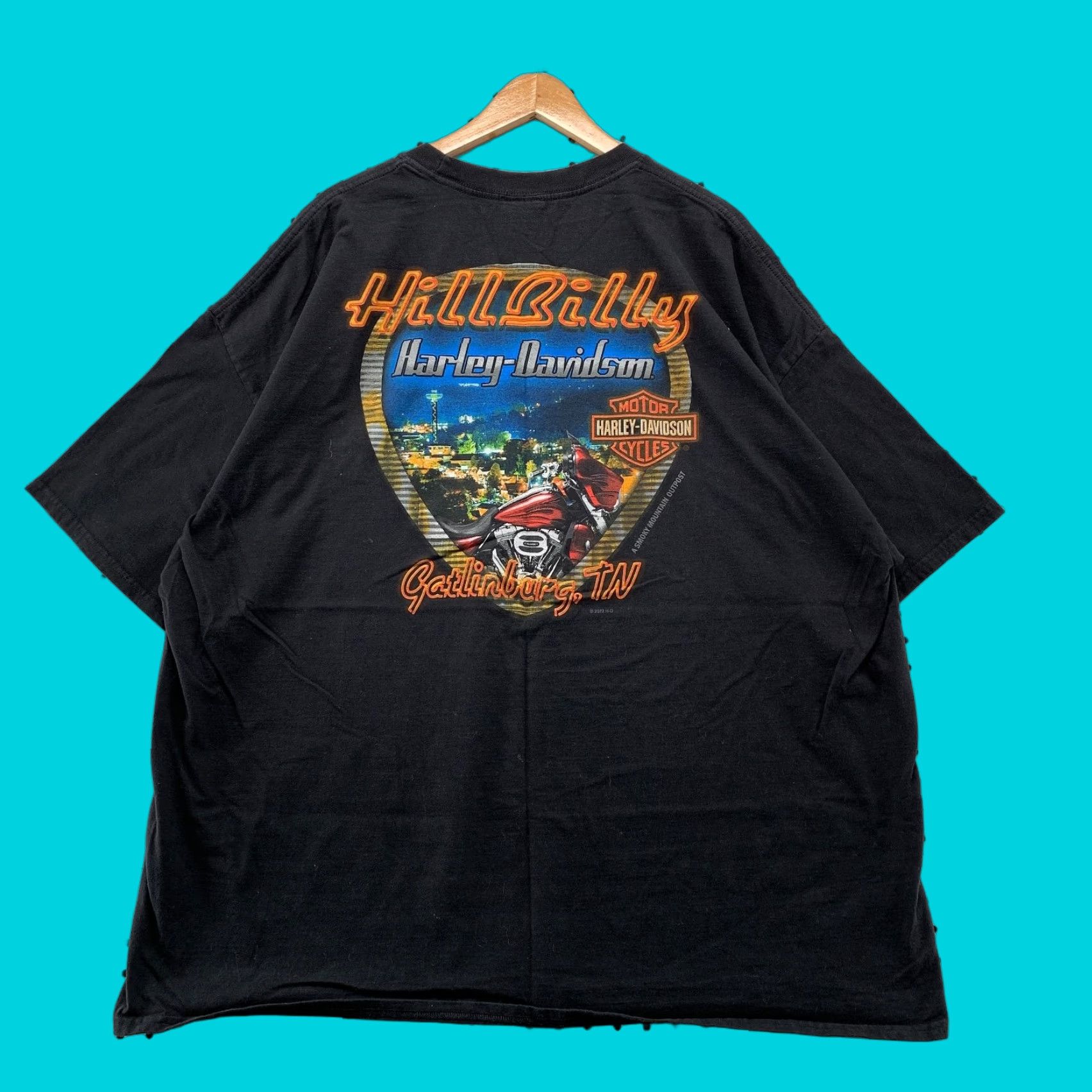 Harley Davidson Harley-Davidson Pocket Shirt Mens Large Black Hill Billy Smoky Mountain Outpost Size US L / EU 52-54 / 3 - 1 Thumbnail