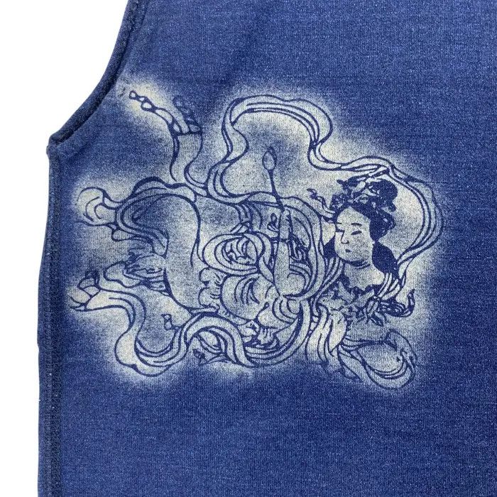 Vintage Vintage JAPAN TRADITIONAL KAMAKURA Goddess Indigo Tee Shirt Size M / US 6-8 / IT 42-44 - 4 Thumbnail