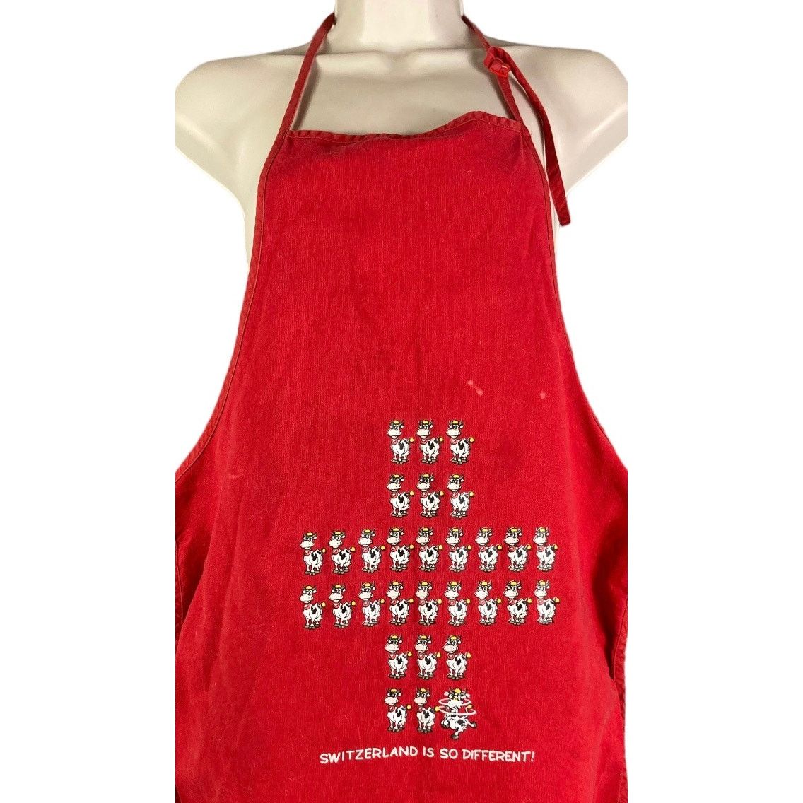 Other Swiss Apron Kitchen Vintage Hostess Red Sink Cook Cooking Size ONE SIZE - 1 Thumbnail