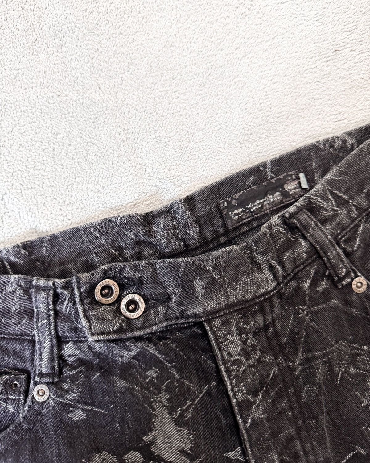 Other Printed Flared Denim Jeans Size US 30 / EU 46 - 6 Thumbnail
