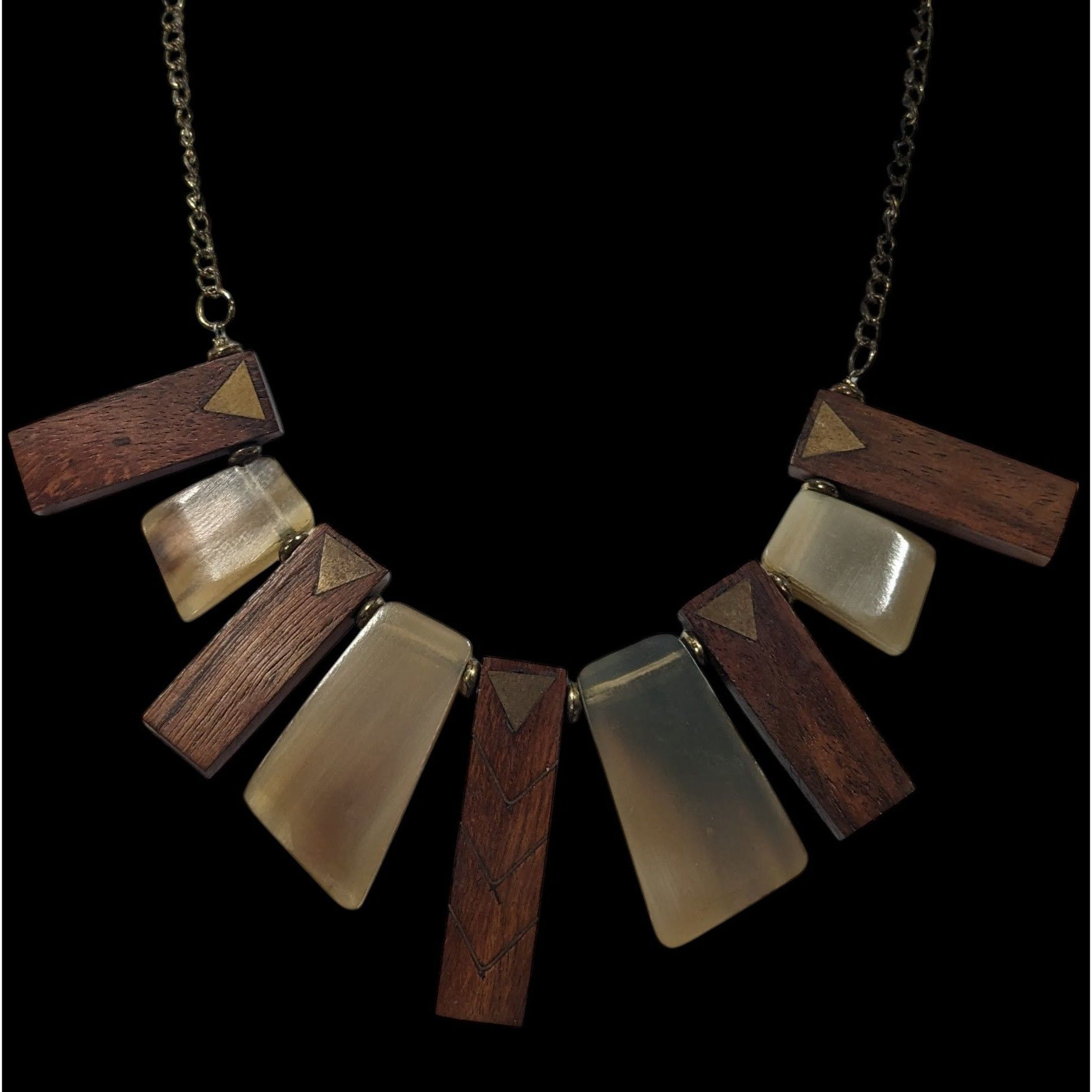 Other Vintage Ali Khan New York Wood And Lucite Bib Necklace Size ONE SIZE - 3 Thumbnail