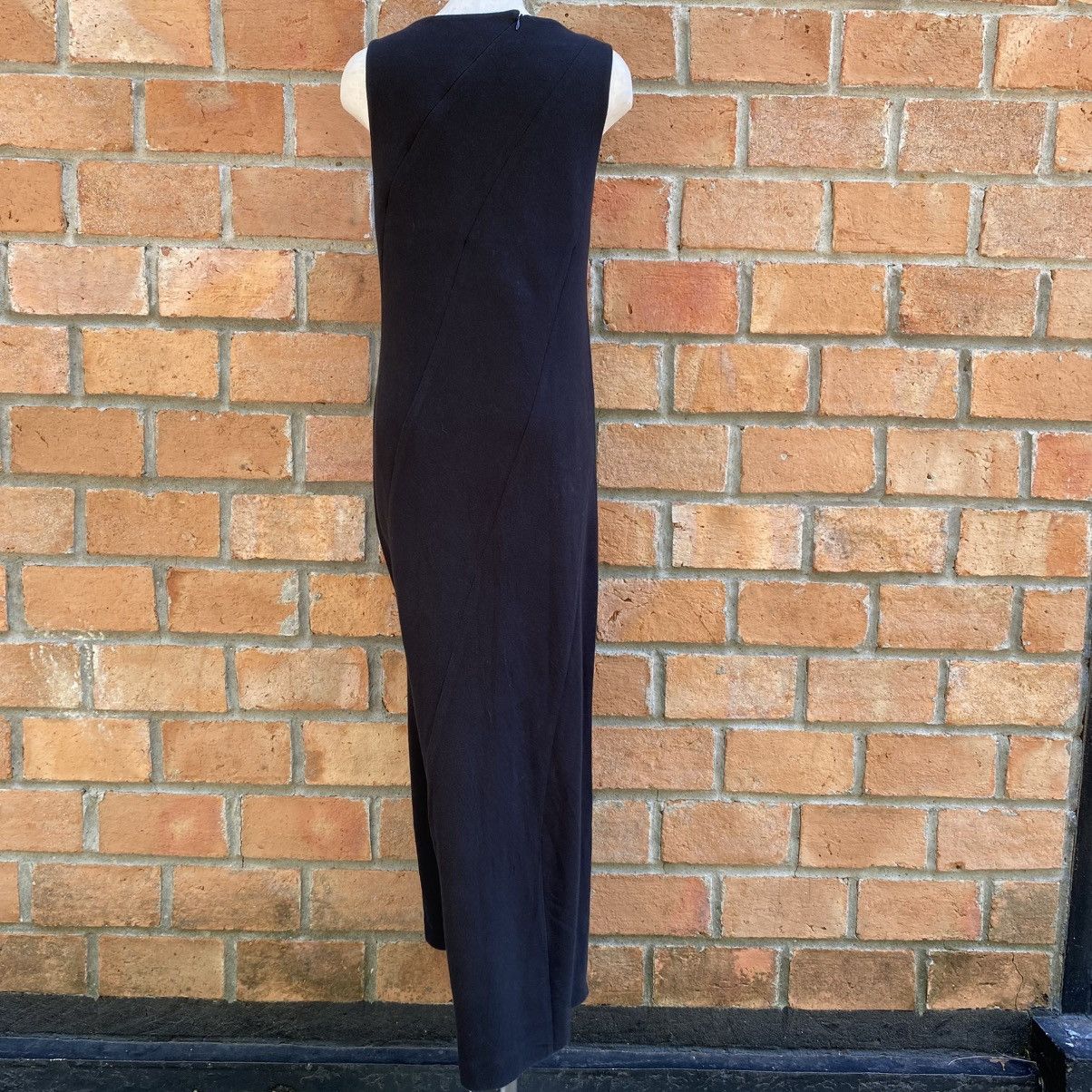 Y's IWISH Elegant Black Fur Maxi Dress Size S / US 4 / IT 40 - 13 Thumbnail