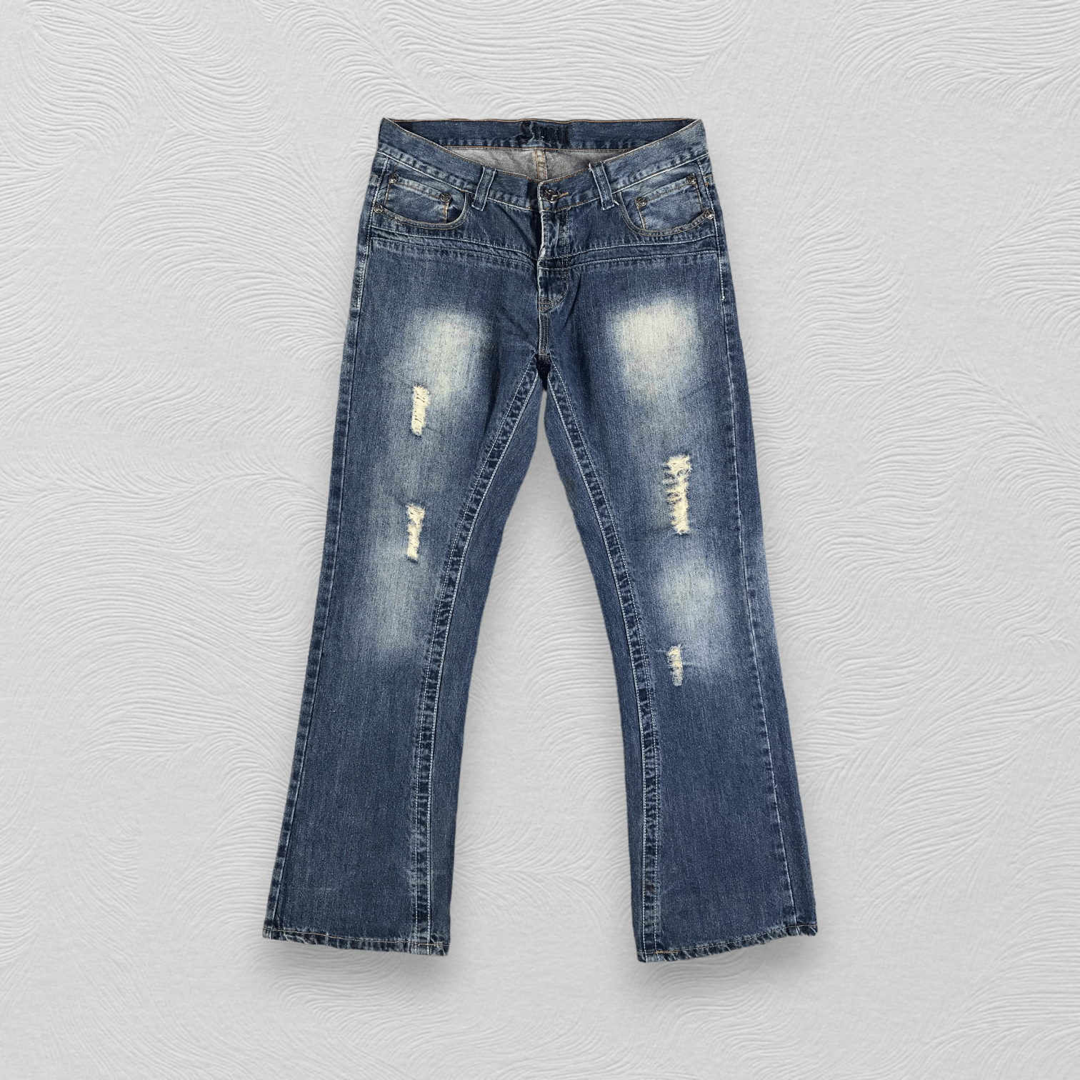 Distressed Japanese Brand Flared Jeans KJ2074