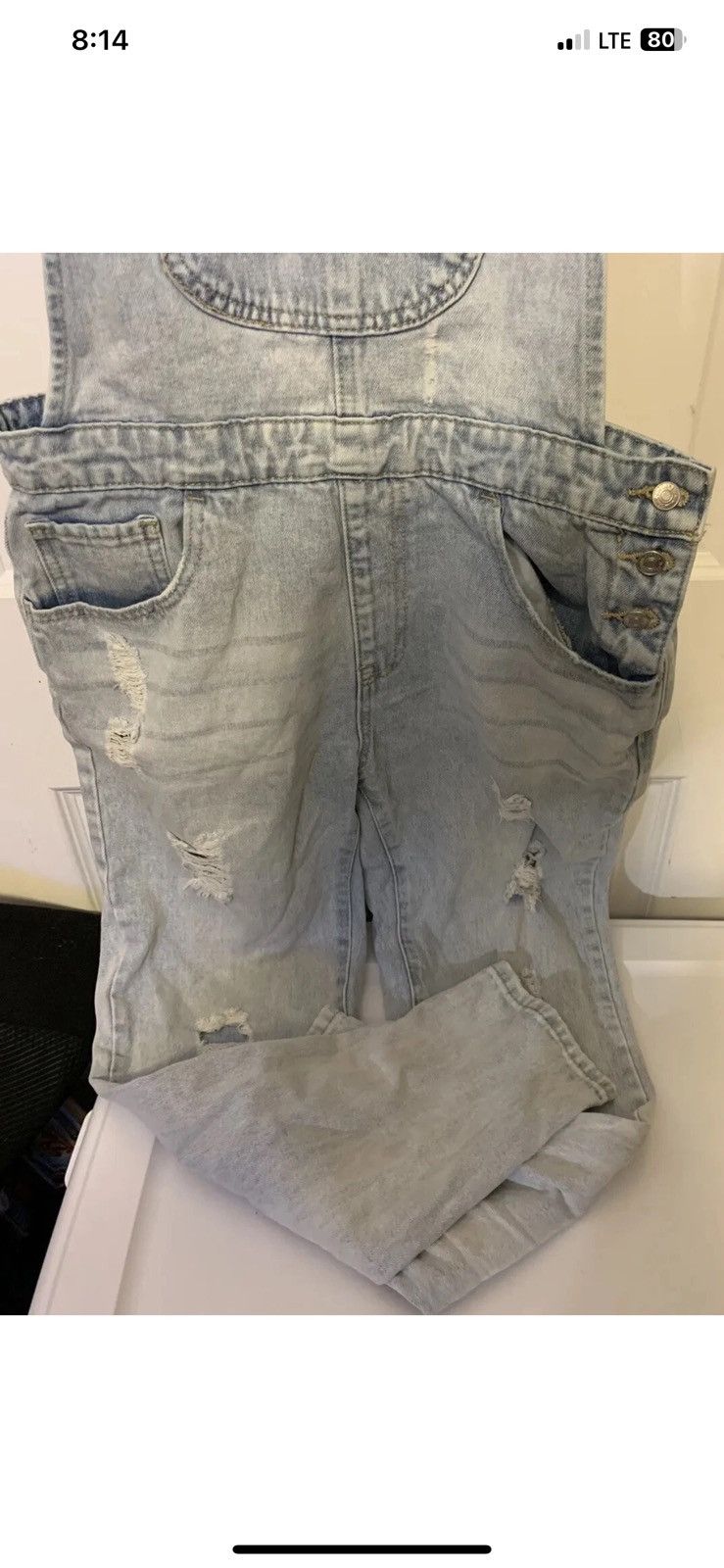Forever 21 Forever 21 women’s sz 28 overalls denim blue distressed Size 28" / US 6 / IT 42 - 7 Thumbnail
