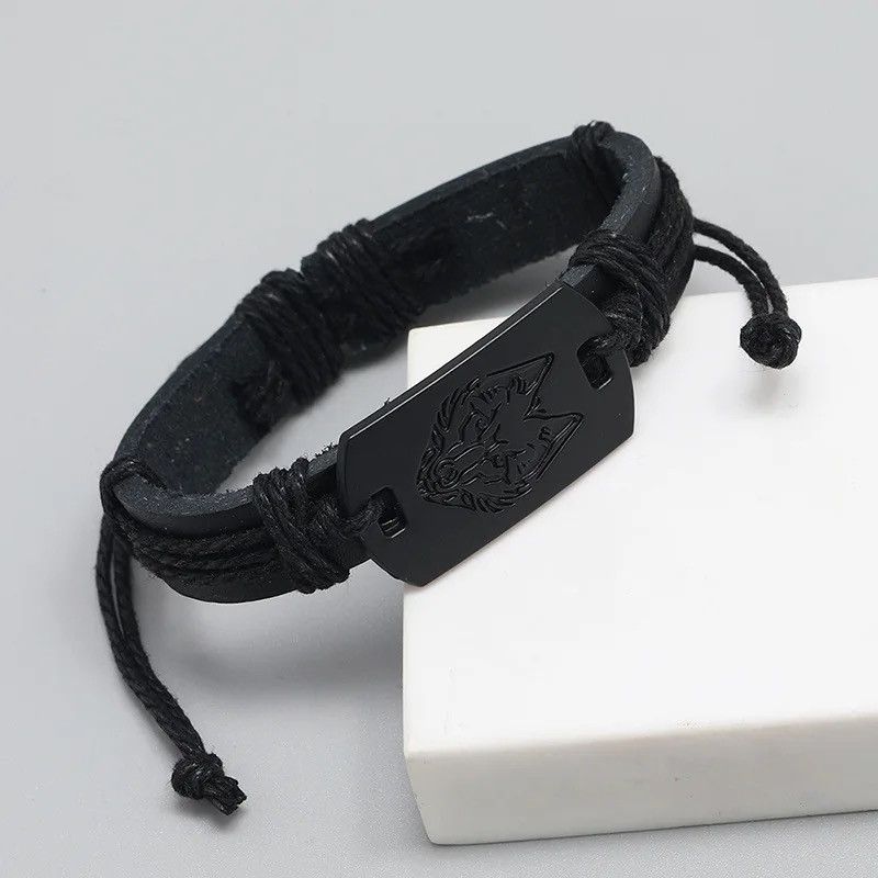 Designer × Vintage Multi-layer Woven Leather Rope Bracelet Size ONE SIZE - 4 Thumbnail