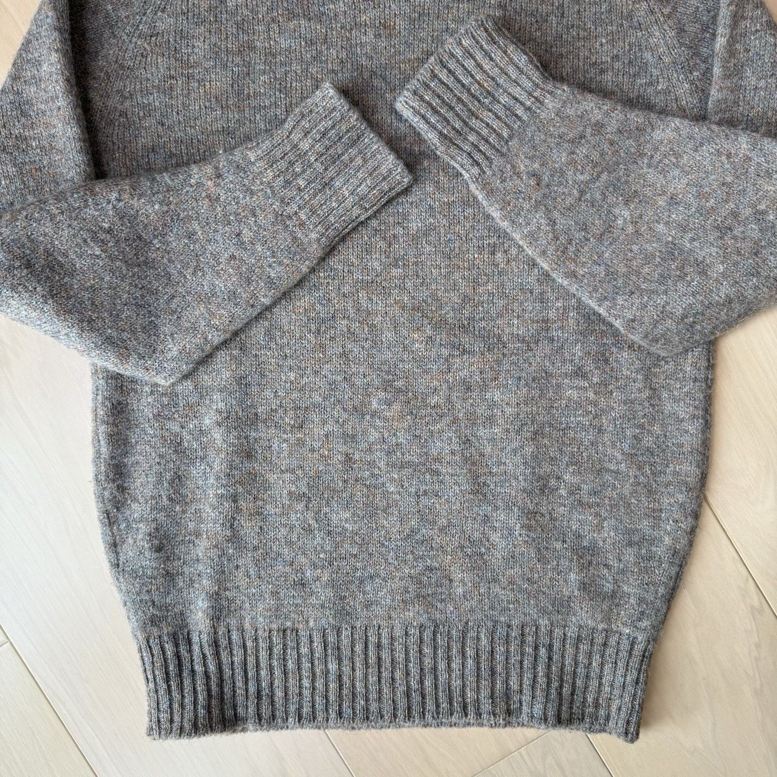 Lands' End Vintage Lands Row Cable Knit Wool Sweater M Brown Shetland Size US M / EU 48-50 / 2 - 6 Thumbnail