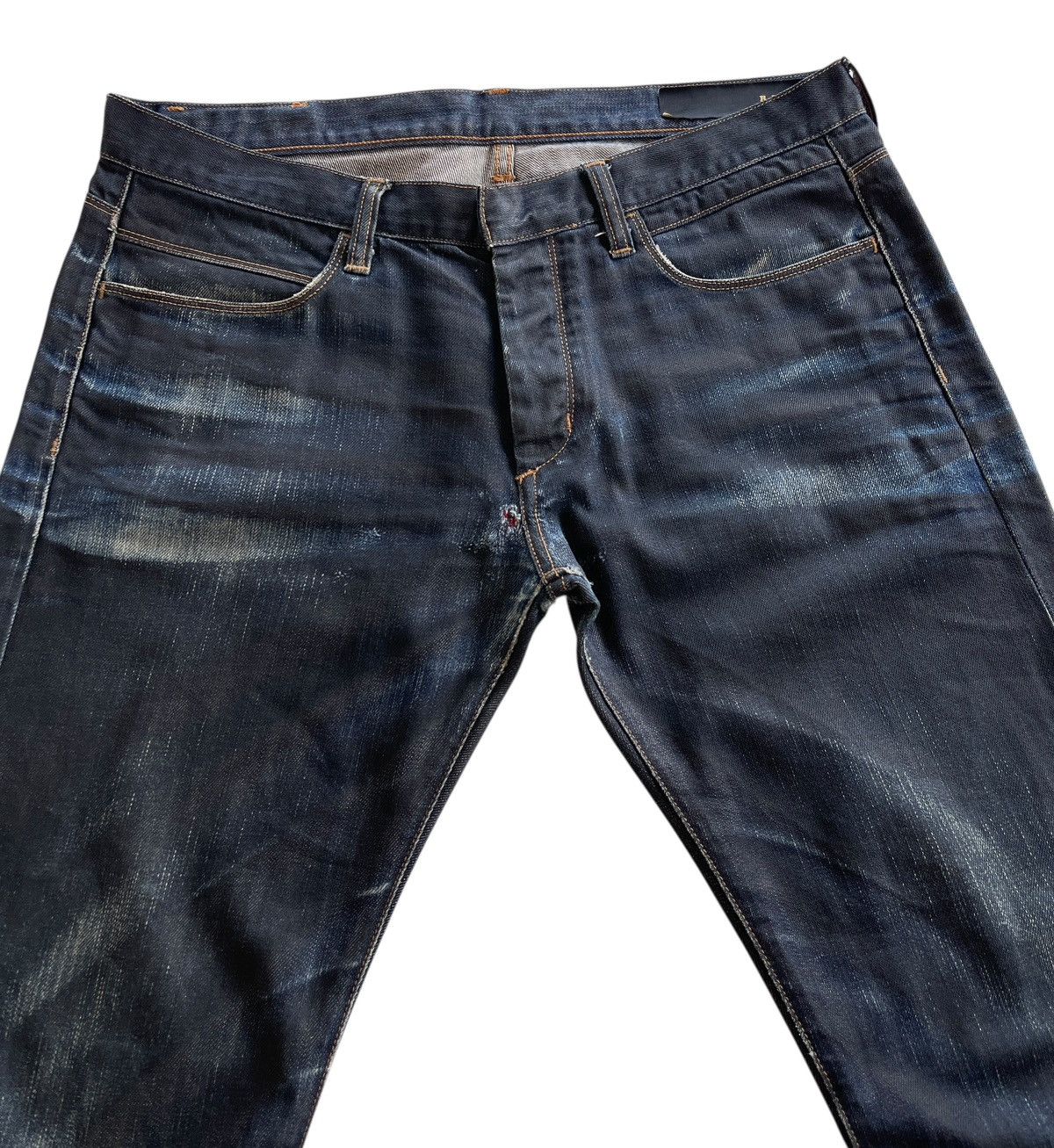 Vintage Ring Milano Distressed Waxed Denim Size US 33 - 10 Thumbnail