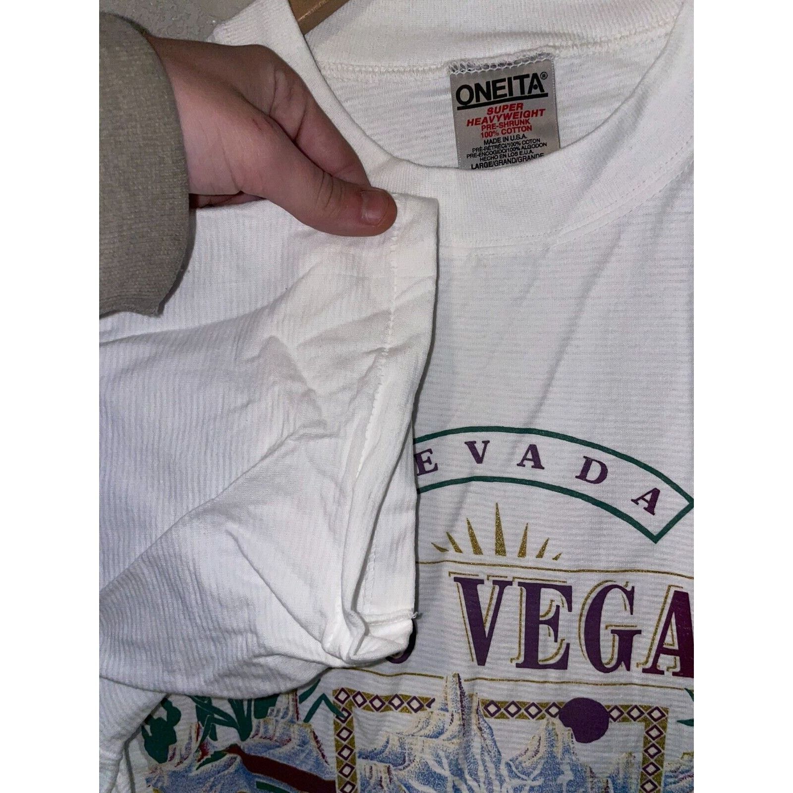 Vintage Vintage Las Vegas Shirt Nevada Desert White Large Tee Size US L / EU 52-54 / 3 - 6 Thumbnail