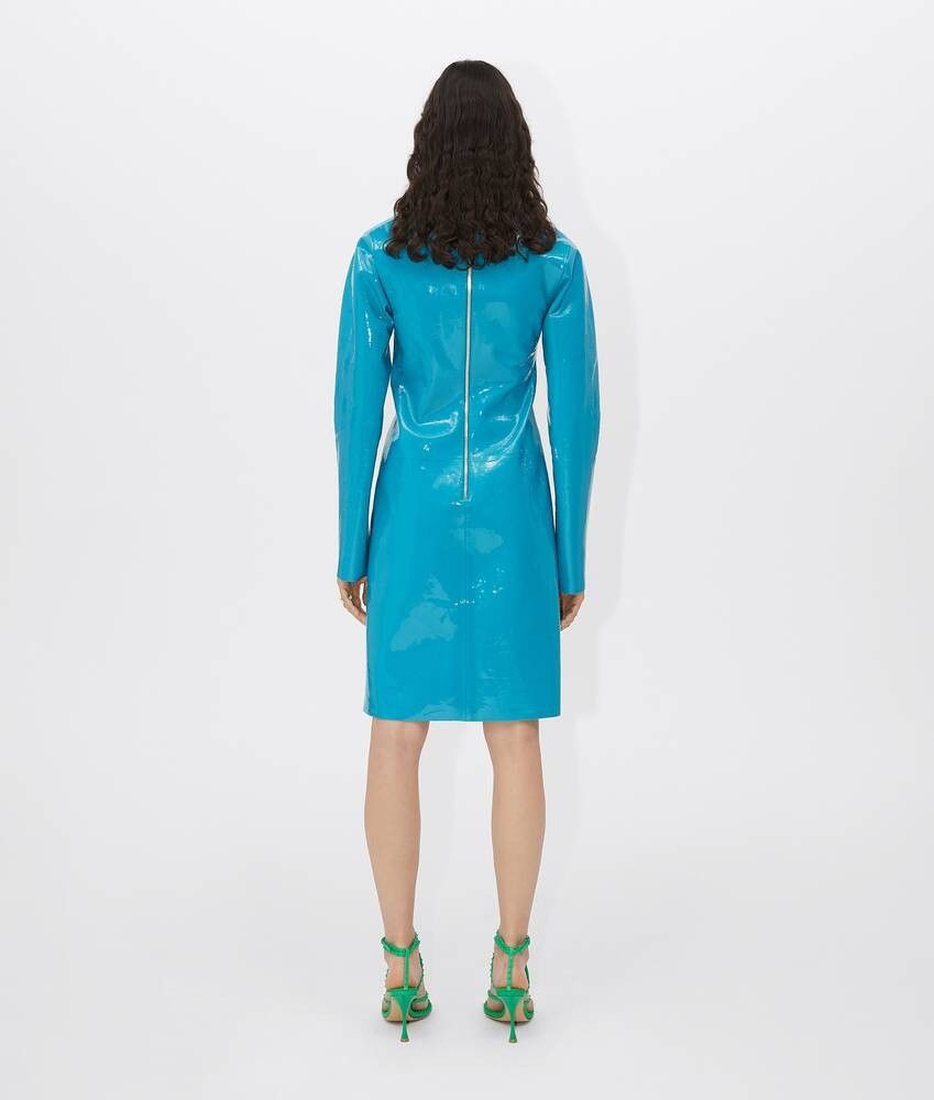 Bottega Veneta o1y0725 Mini Dress in Turquoise Size S / US 4 / IT 40 - 2 Thumbnail