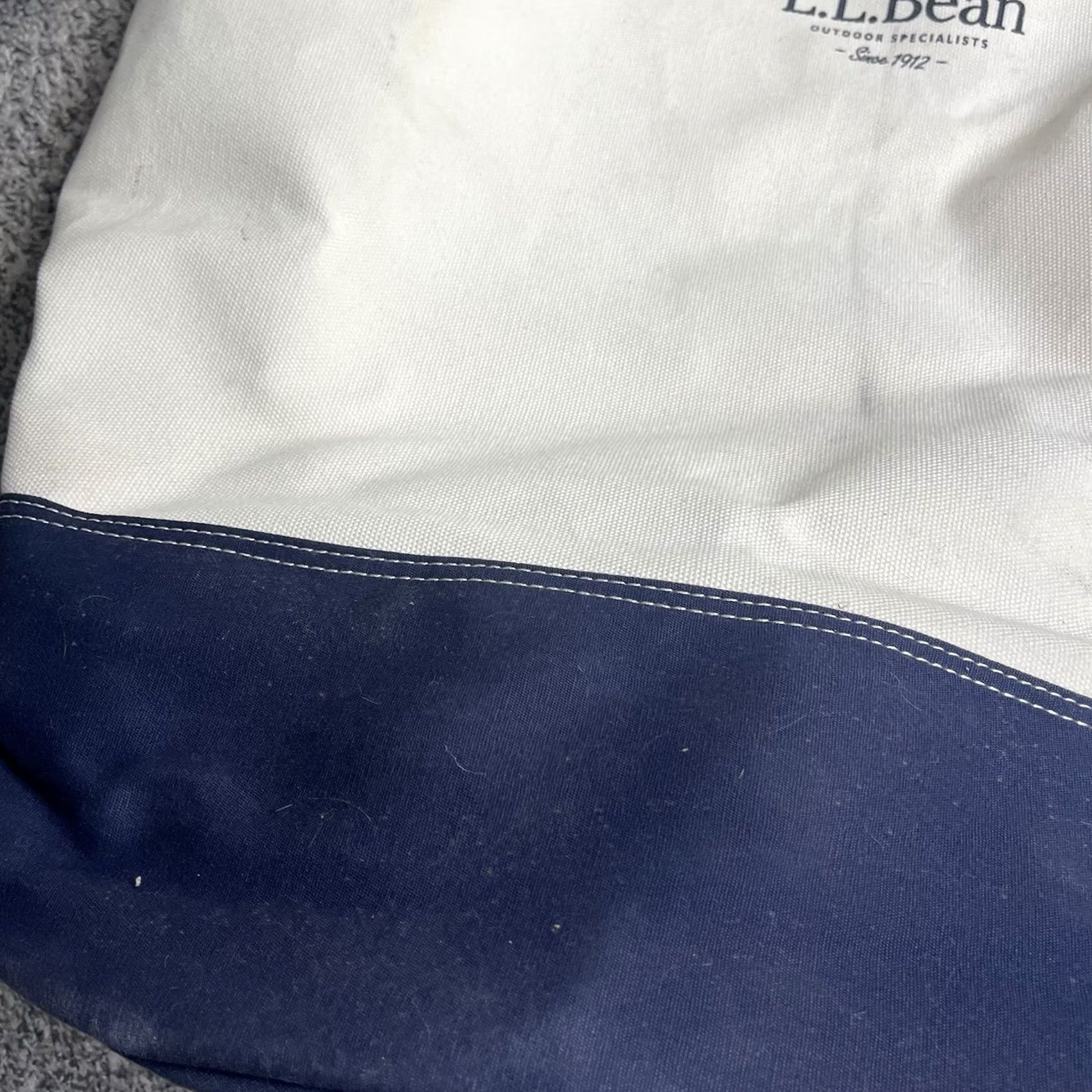 Vintage VINTAGE L.L.Bean Canvas Laundry Tote Bag 25x22 Natural Canvas Tote Unisex Large Mulit-Function Storage Women's Mens Girls Boys Size ONE SIZE - 5 Thumbnail