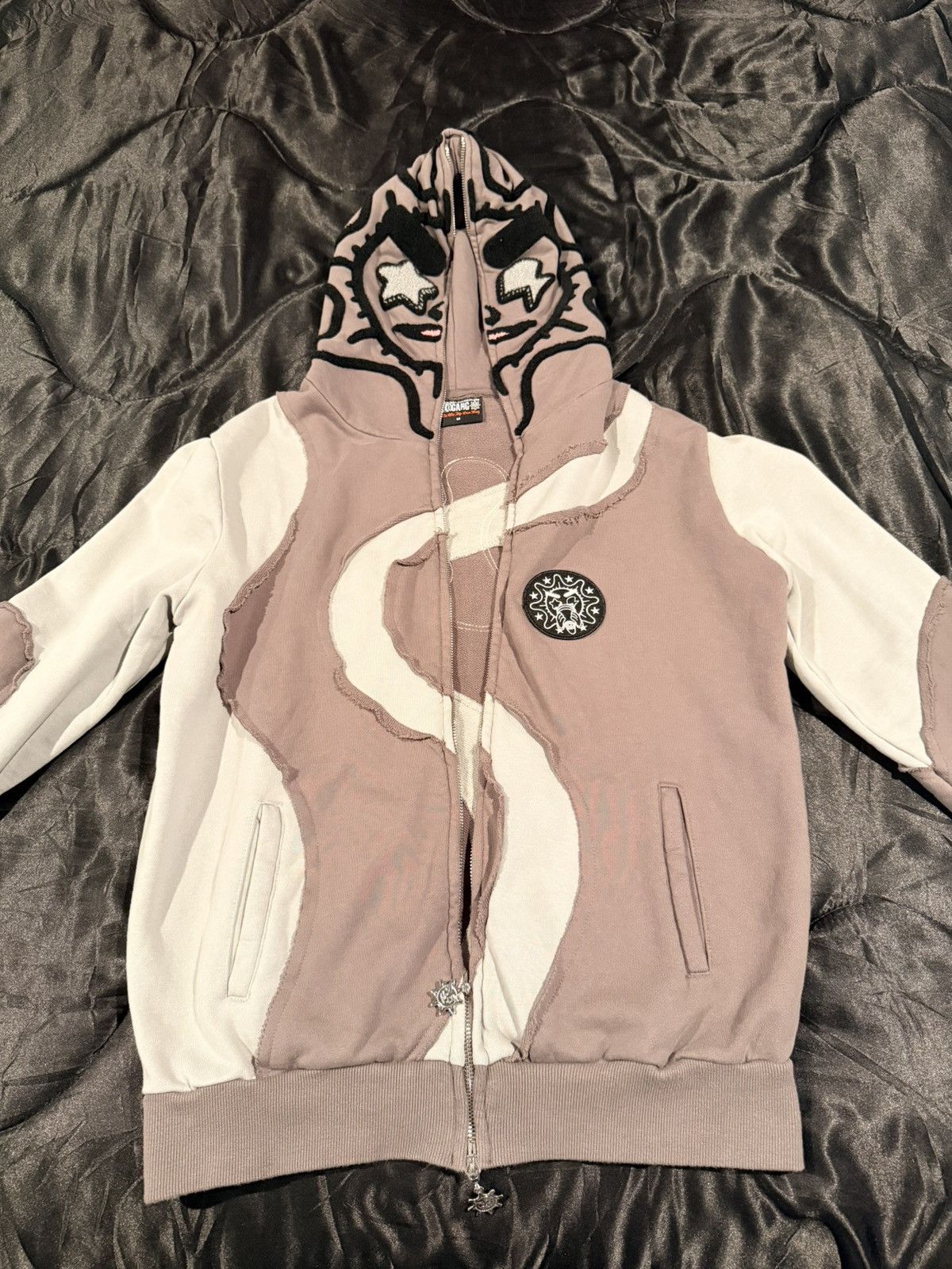 Glo Gang Curve Cut Full Zip Hoodie (Grey) - $200 (OG Price) Medium Size US M / EU 48-50 / 2 - 1 Thumbnail