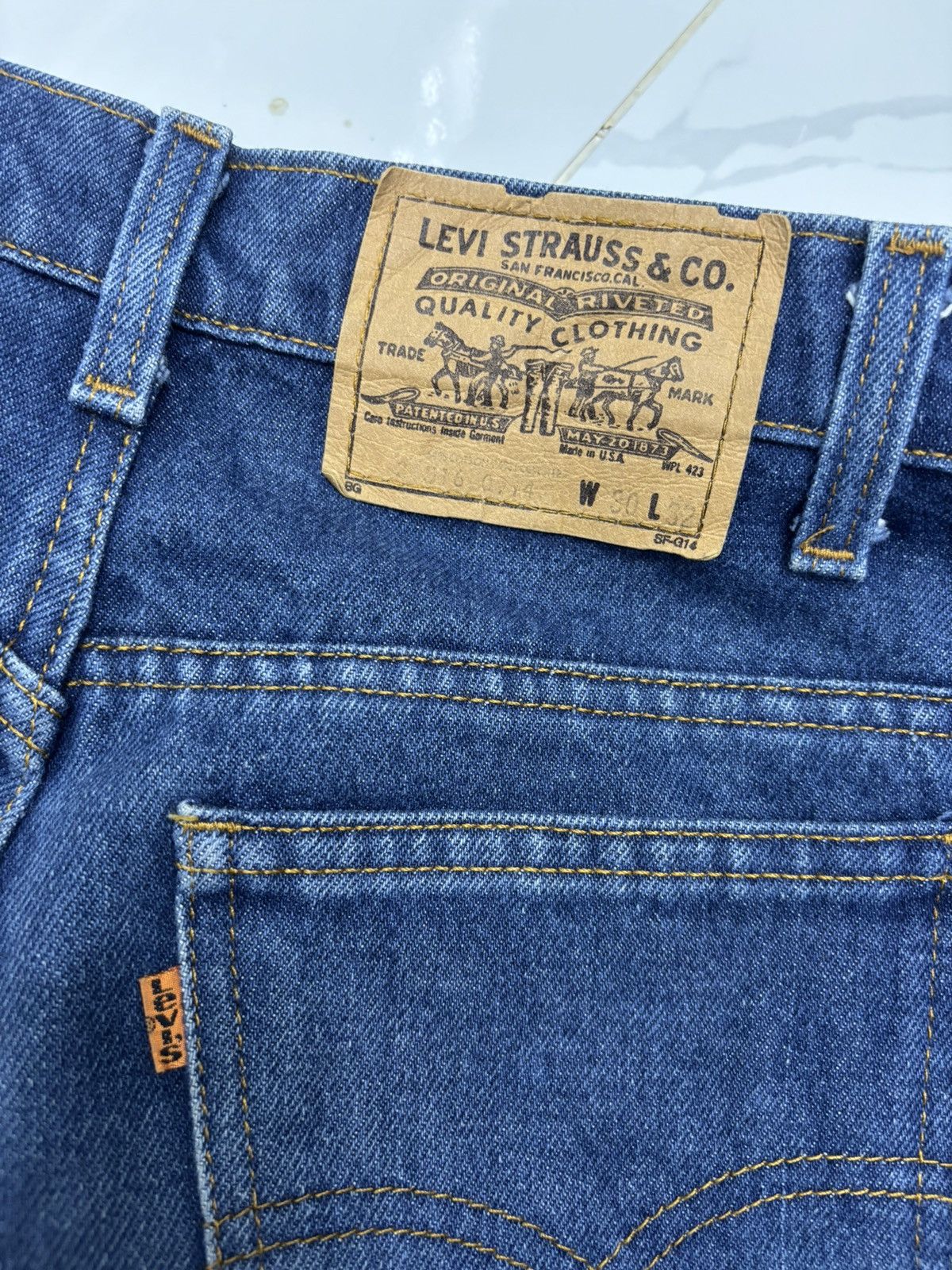 Hedi Slimane ❤️‍🔥Vintage Levis 516 Orange Tab Flared Jean Made in USA Size US 30 / EU 46 - 9 Thumbnail