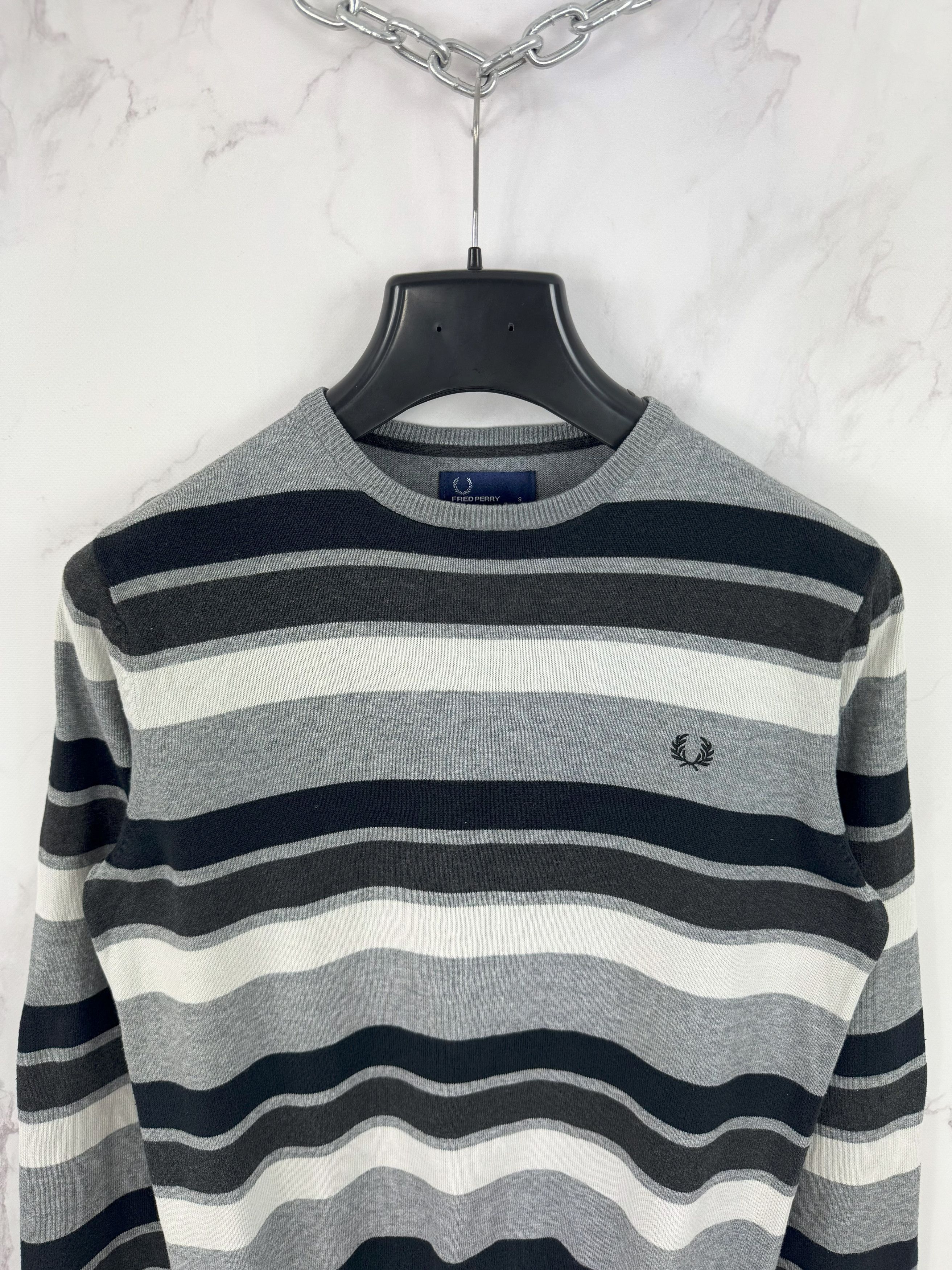 Fred Perry Fred Perry Striped Jumper Classic Logo Pullover Size S Size US S / EU 44-46 / 1 - 2 Thumbnail