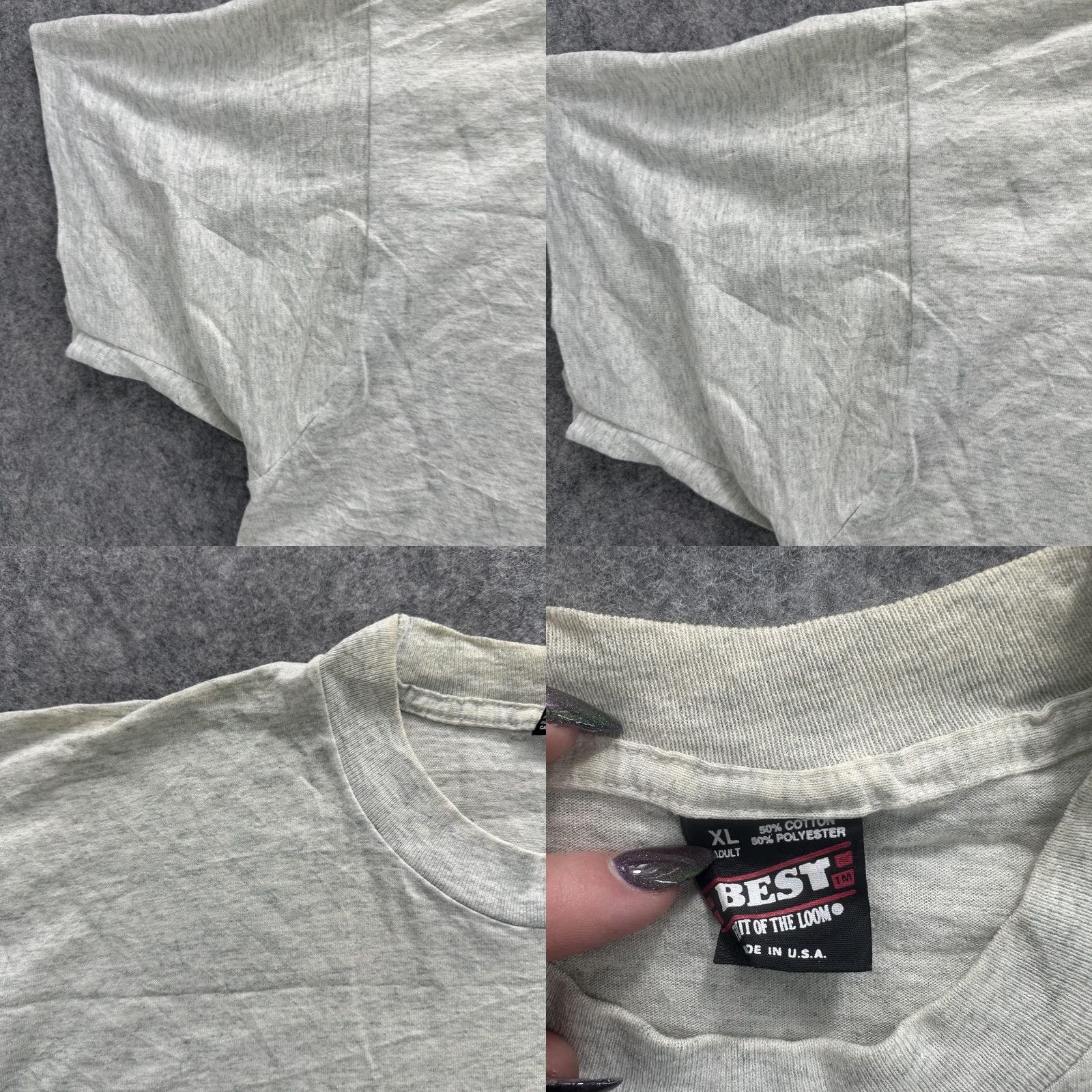 Fruit Of The Loom VINTAGE Hays Fly-In Pioneer Days Shirt Mens XL Gray Graphic Print 90s Airplane USA Size US XL / EU 56 / 4 - 8 Thumbnail