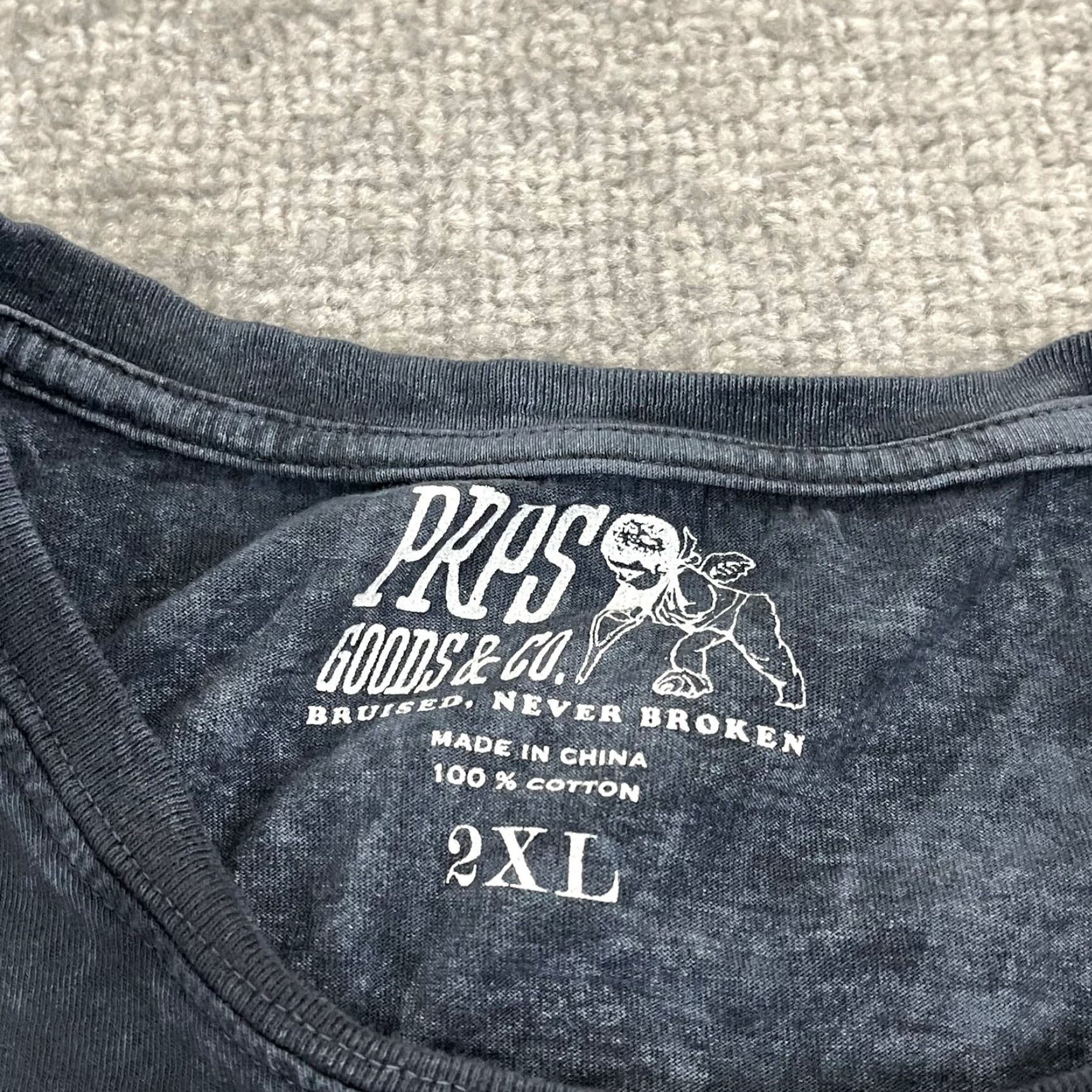 Prps PRPS Shirt Mens 2XL Gray Multicolor Eagle Bruised Never Broken Graphic Fits L/XL Size US XXL / EU 58 / 5 - 3 Thumbnail