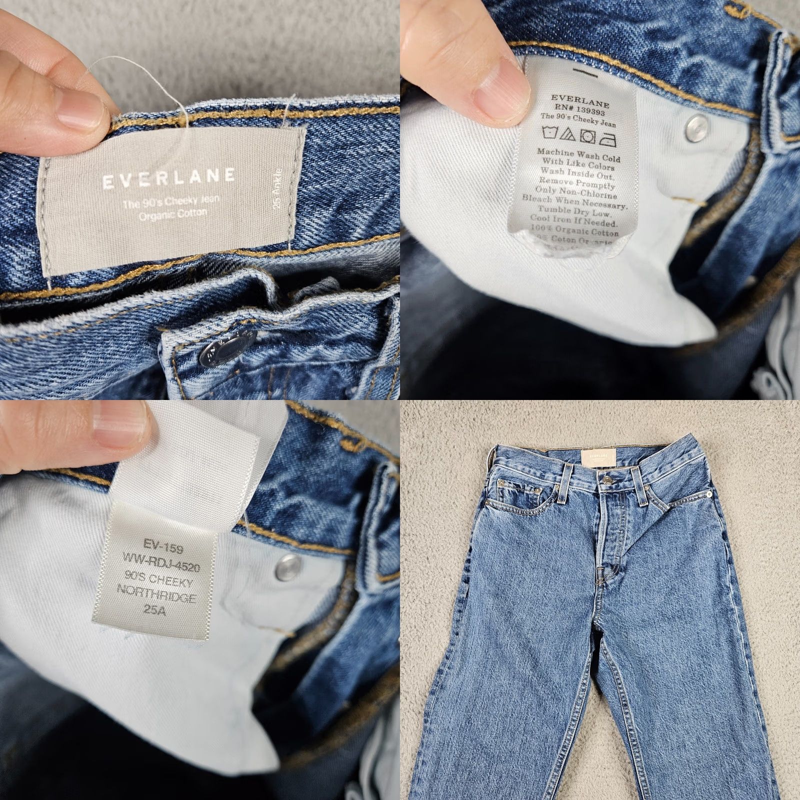 Everlane Everlane Jeans The 90s Cheeky Northridge Organic Cotton Ankle Size 25 Blue Regular 90s Womens Jeans Size 42" / US 20 - 8 Thumbnail