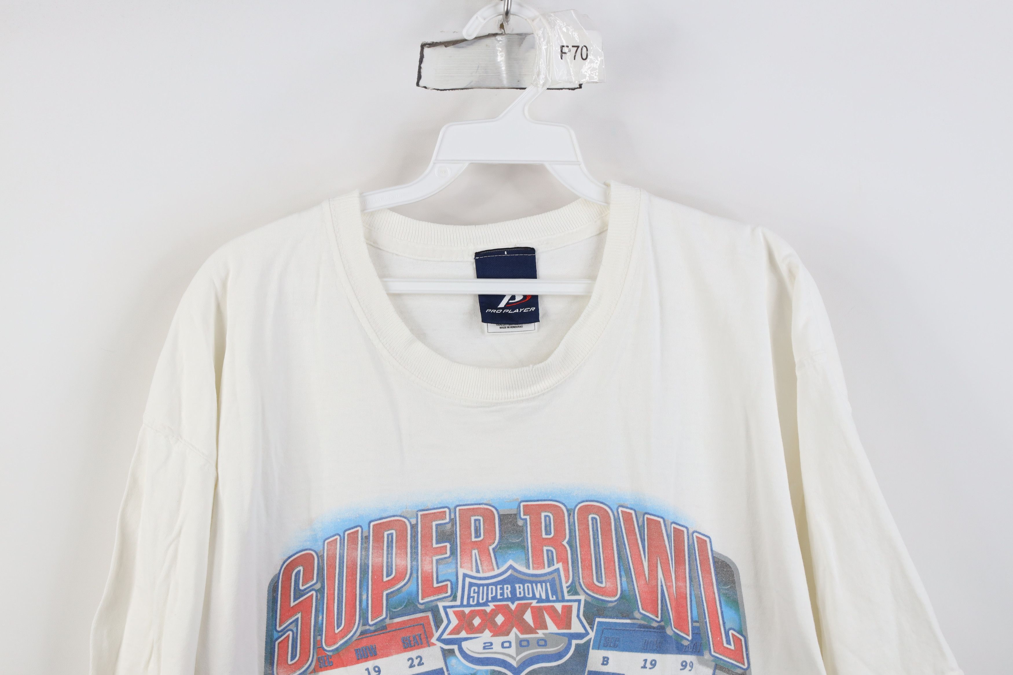 Vintage Vintage Y2K Super Bowl XXXIV 2000 Short Sleeve T-Shirt Size US XL / EU 56 / 4 - 2 Thumbnail
