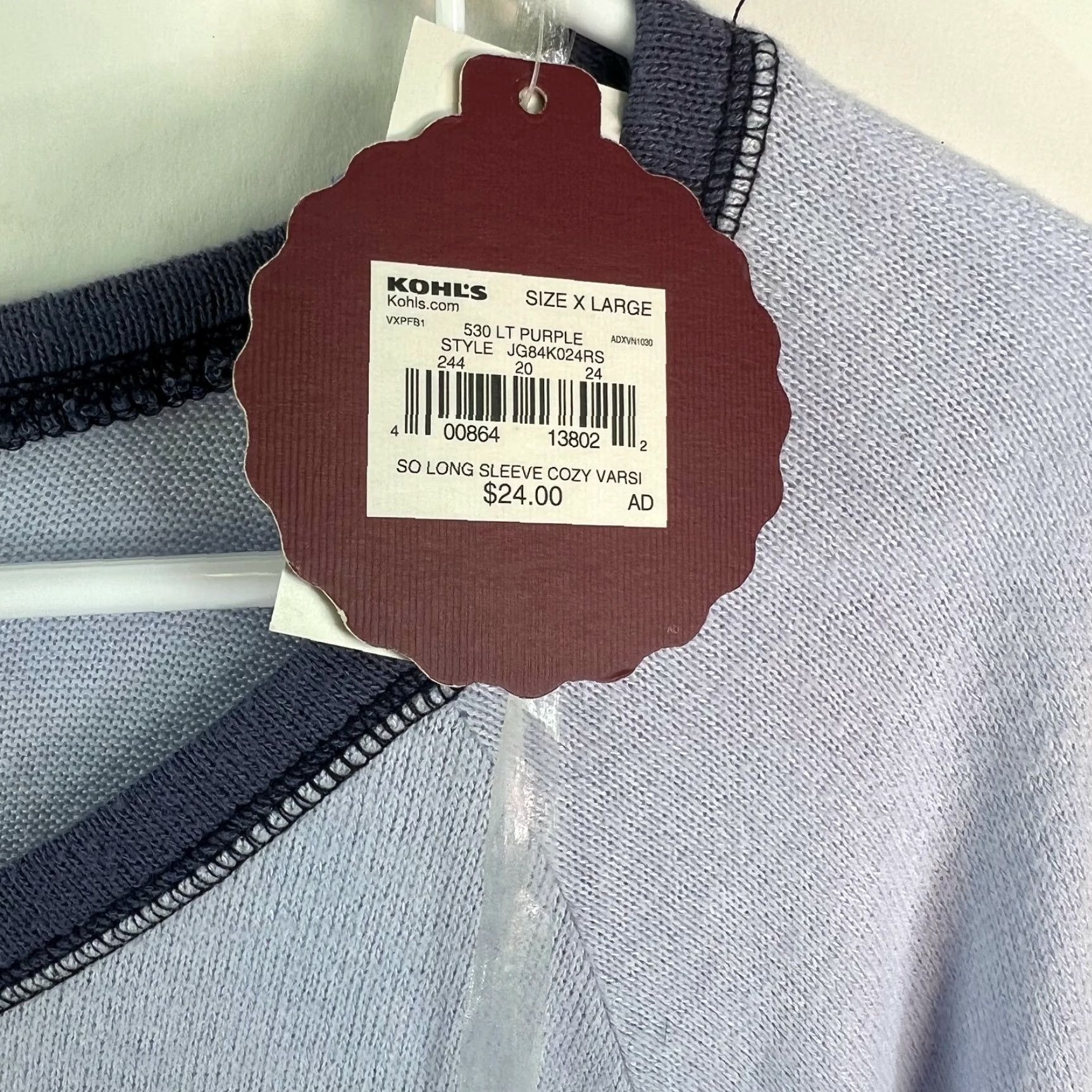 Vintage SO Blouse Shirt Women XL Purple Round Neck Relaxed Pullover Casual 2010s Mens? Girls? Size XL / US 12-14 / IT 48-50 - 6 Thumbnail