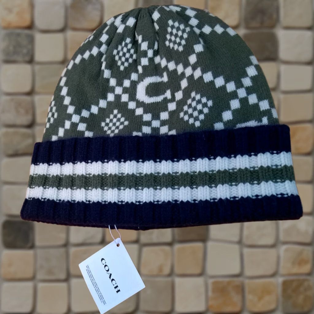 Coach VINTAGE coach Hat Adjustable Woman NWT Winter Wool Knit Green Size ONE SIZE - 1 Thumbnail