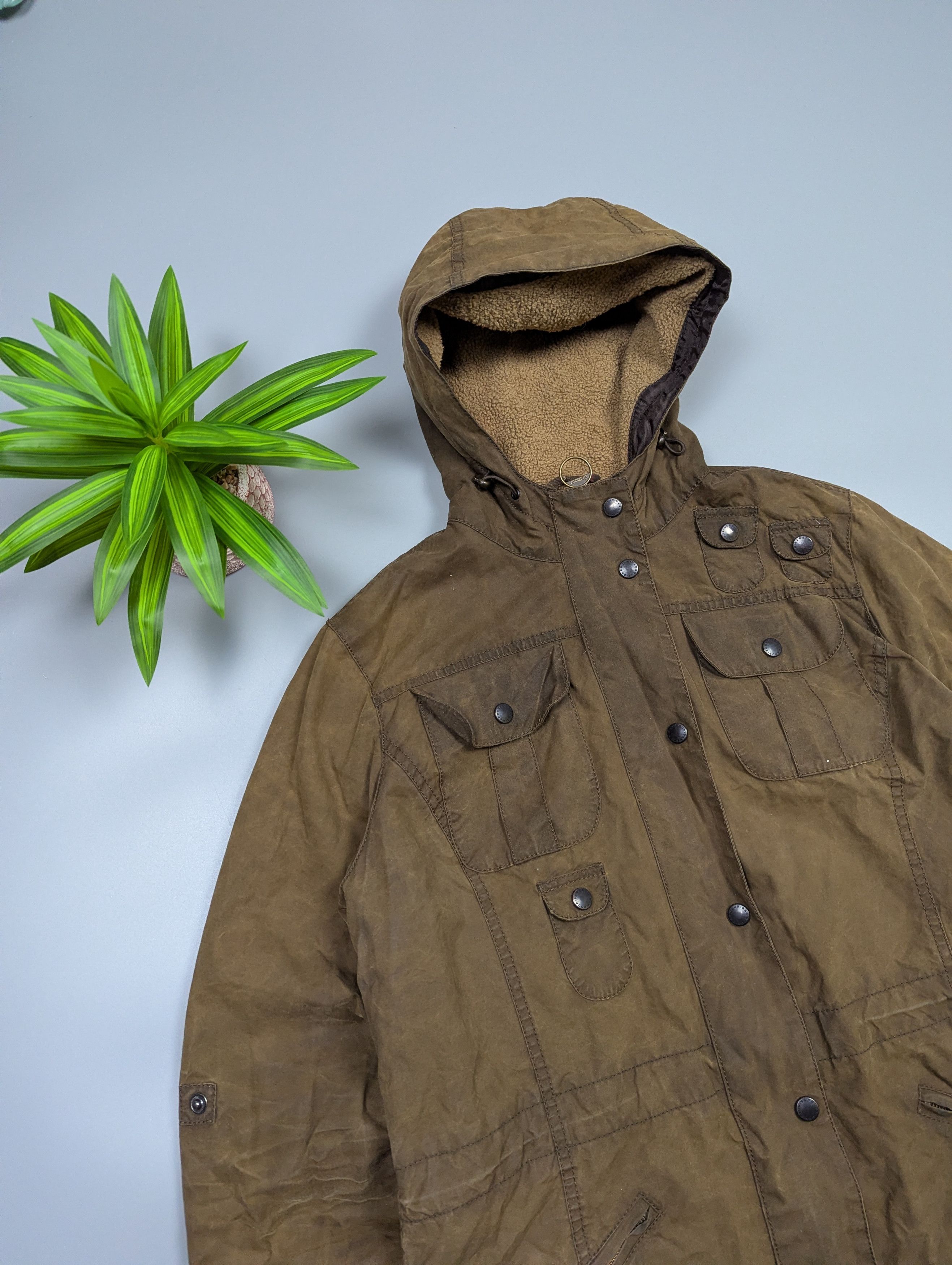 Barbour Barbour Vintage Winter Force Waxed Parka Jacket Olive US12 Size XL / US 12-14 / IT 48-50 - 4 Thumbnail