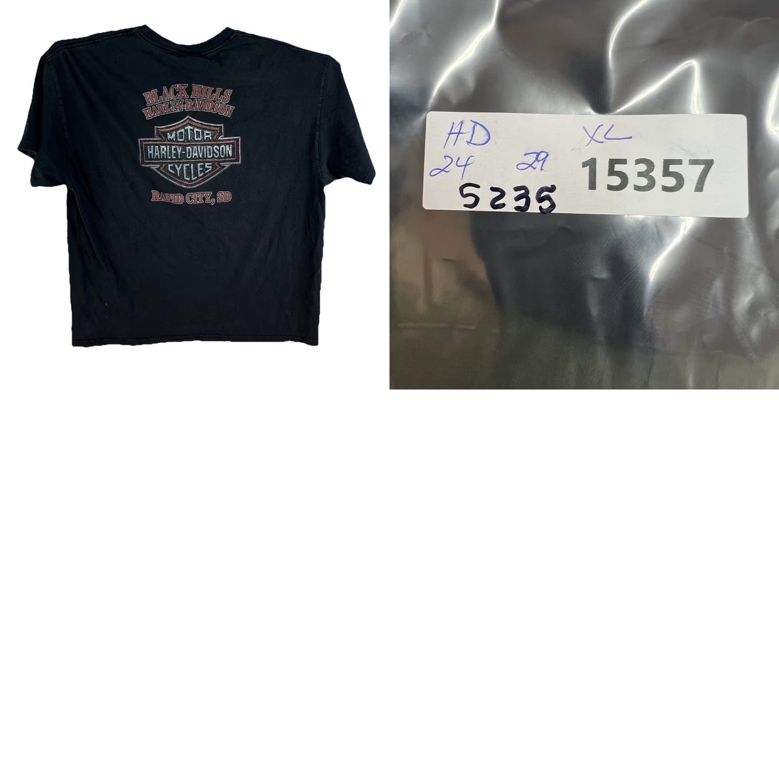 Harley Davidson Harley-Davidson T-Shirt Mens XL Black - Short Sleeve Crew Neck Double-Sided Cotton Size US XL / EU 56 / 4 - 8 Thumbnail