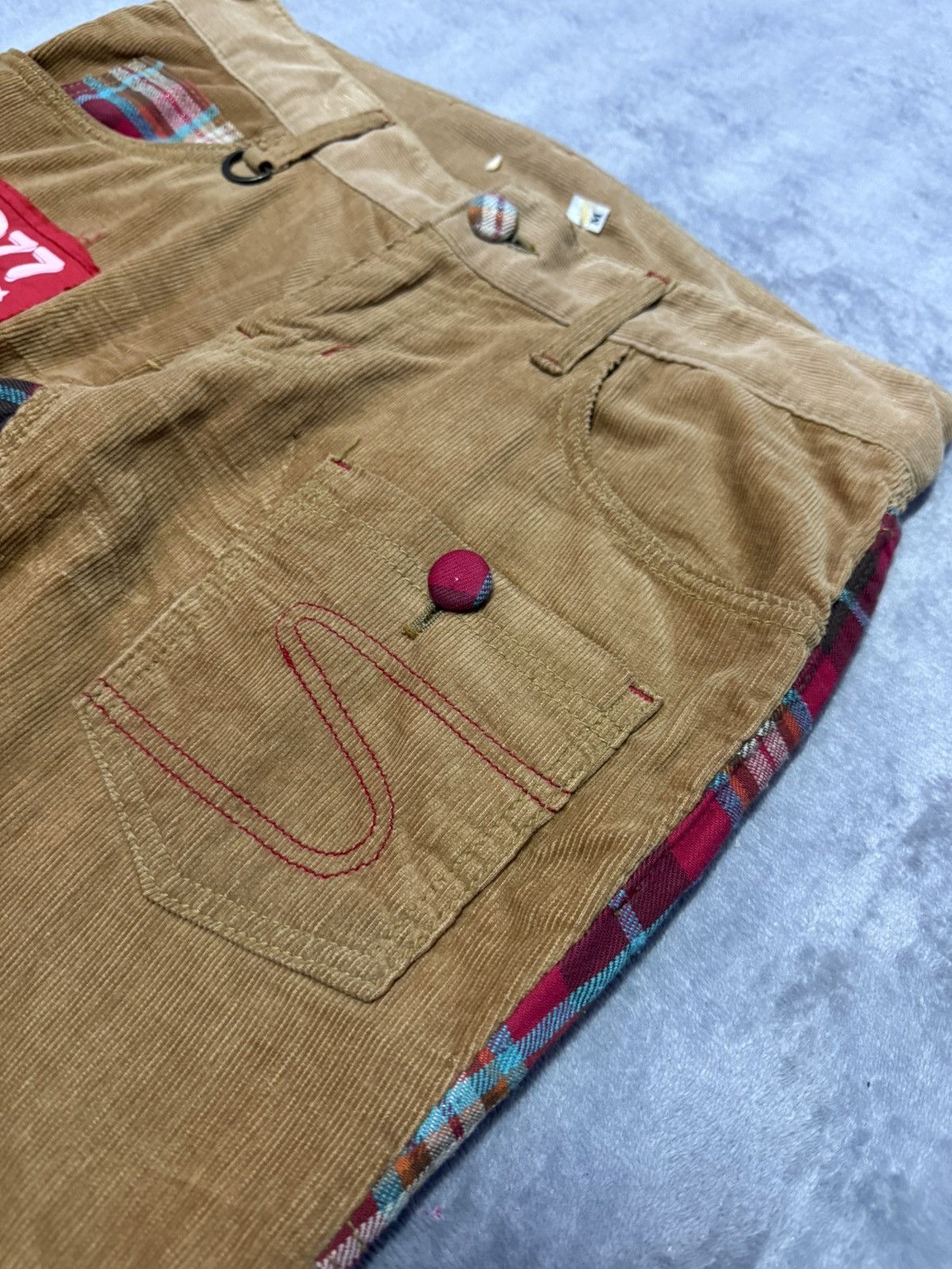 GOSTAR DE FUGA × Hysteric Glamour Sunny Smith Japan Hybrid Constructed Boro Corduroy Pants Size US 30 / EU 46 - 9 Thumbnail