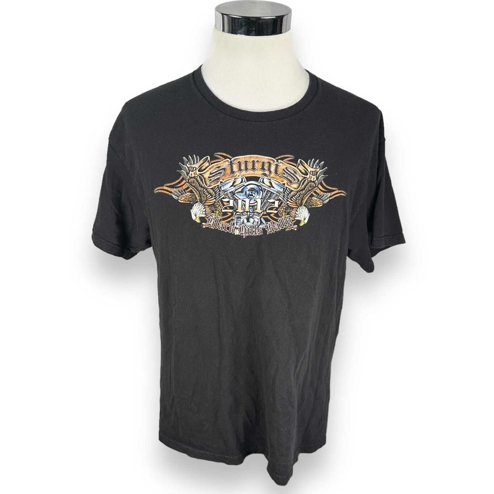 Delta Sturgis 2012 T-Shirt Men XL Black Cotton Hills Rally Biker Size US XL / EU 56 / 4 - 1 Thumbnail