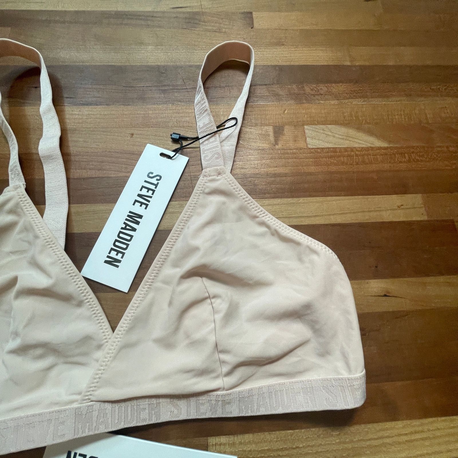 Steve Madden Steve Madden Women’s Triangle X-Back Bra/panty set, tan m Size ONE SIZE - 2 Thumbnail