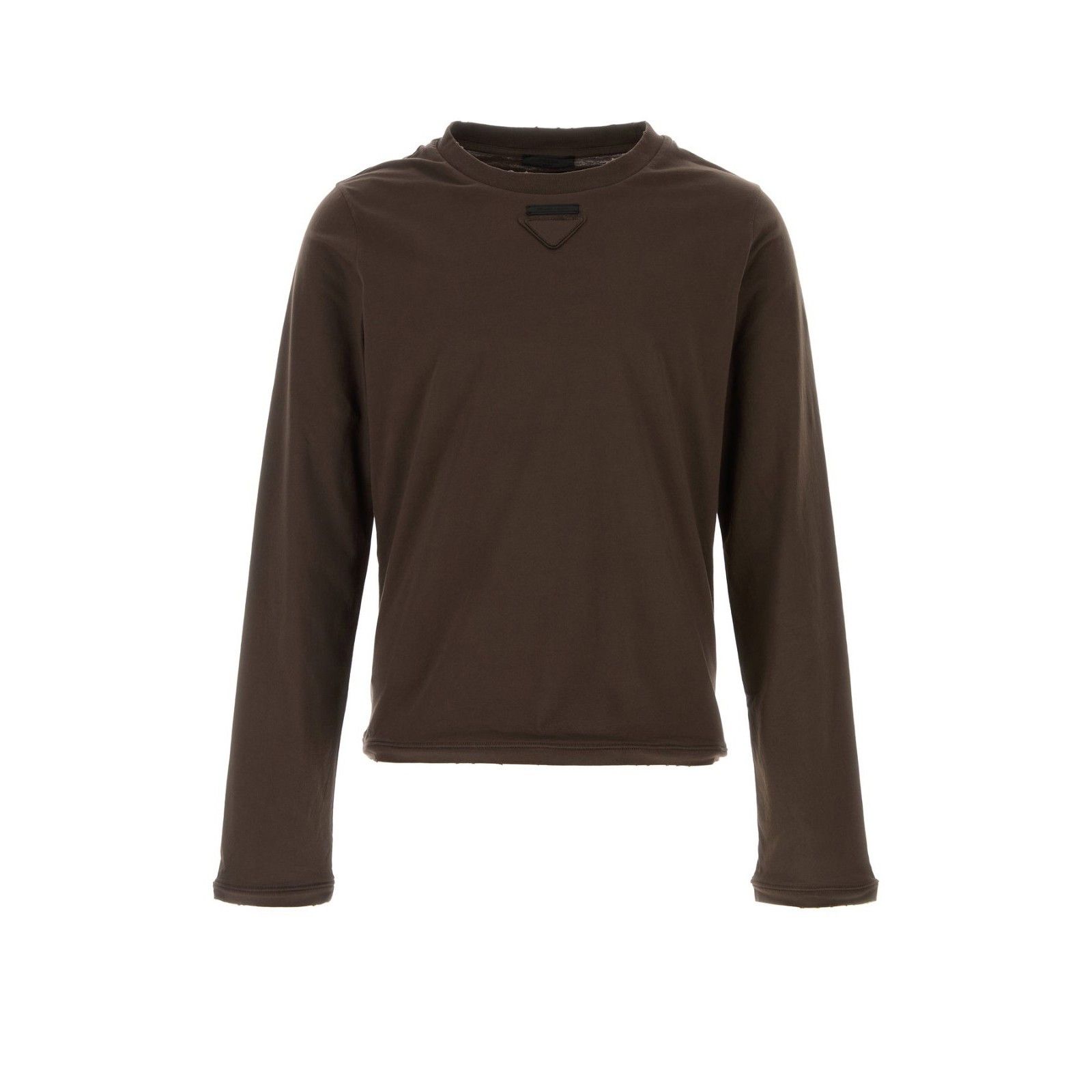 PRADA Brown Cotton T-shirt New )