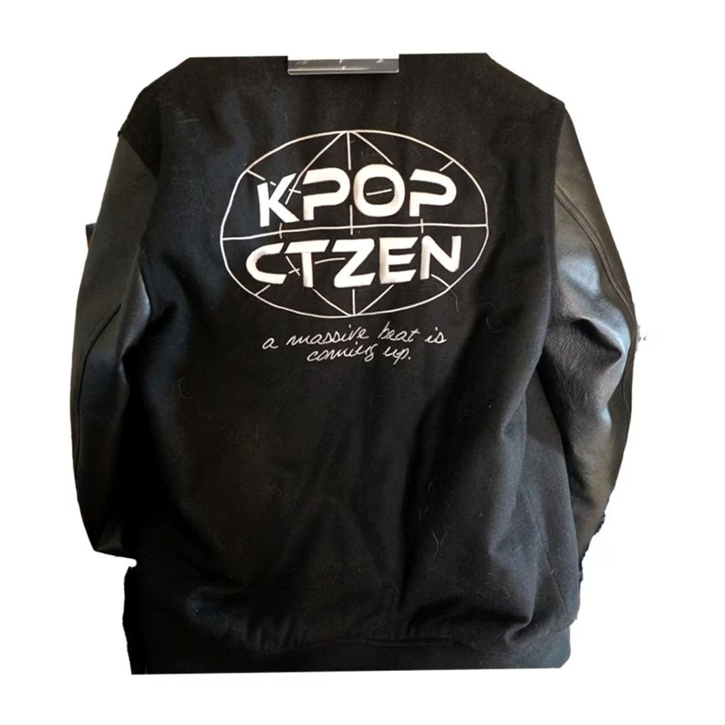 Vintage VINTAGE KPOP Varsity Jacket Wool Black Women XL Size XL / US 12-14 / IT 48-50 - 2 Thumbnail