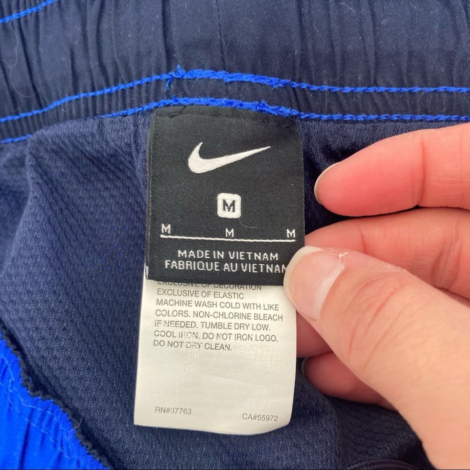 Nike Nike Blue Bathing Suit Swim Trunks Sz M Size US 29 - 4 Thumbnail