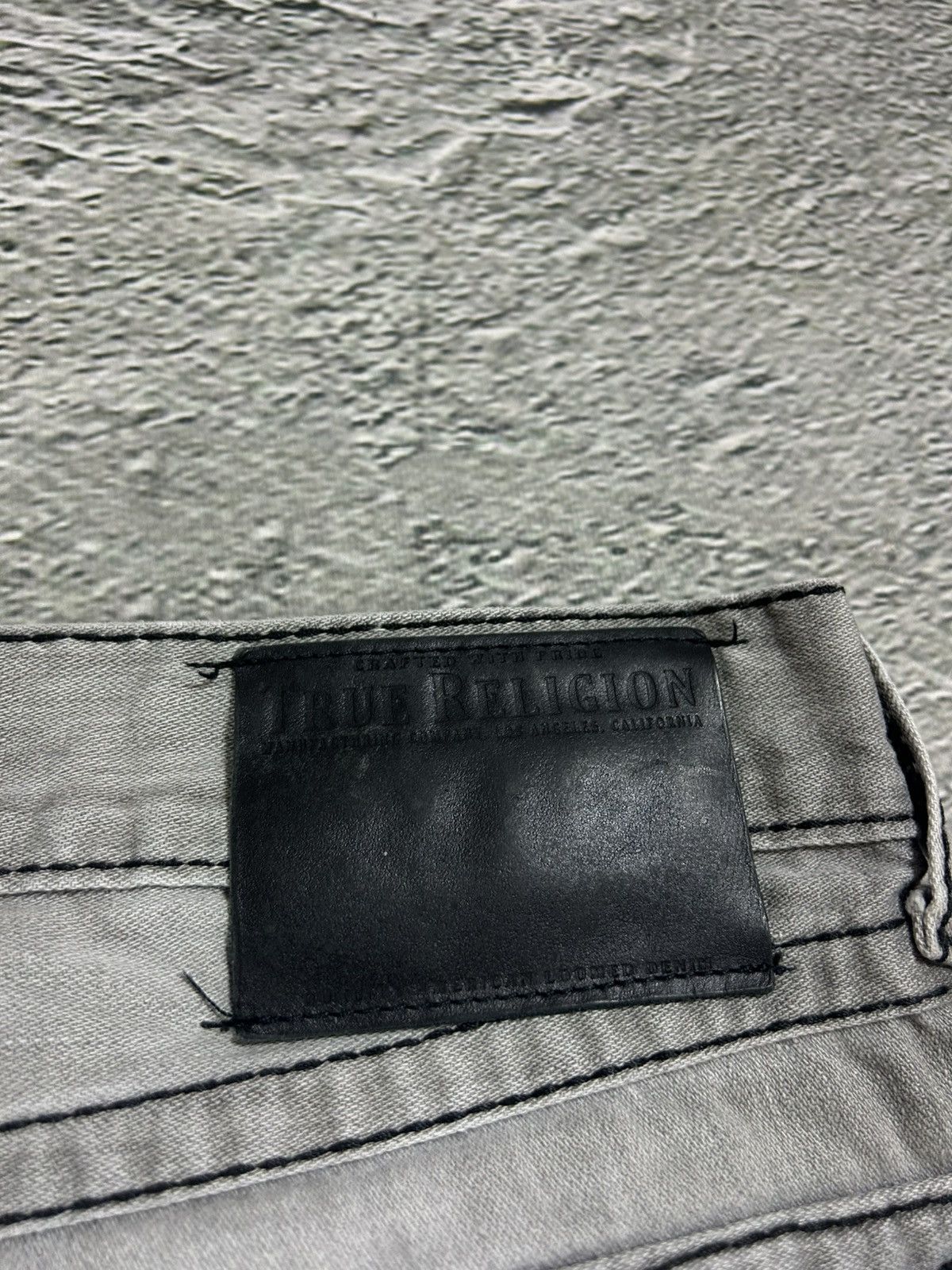 True Religion True Religion jeans grey black thick stitching Ricky Size US 33 - 4 Thumbnail