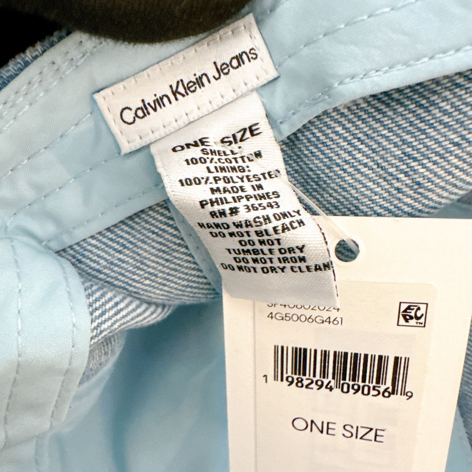 Calvin Klein Calvin Klein 45003382 Washed Denim Embroidered Logo Size ONE SIZE - 8 Thumbnail