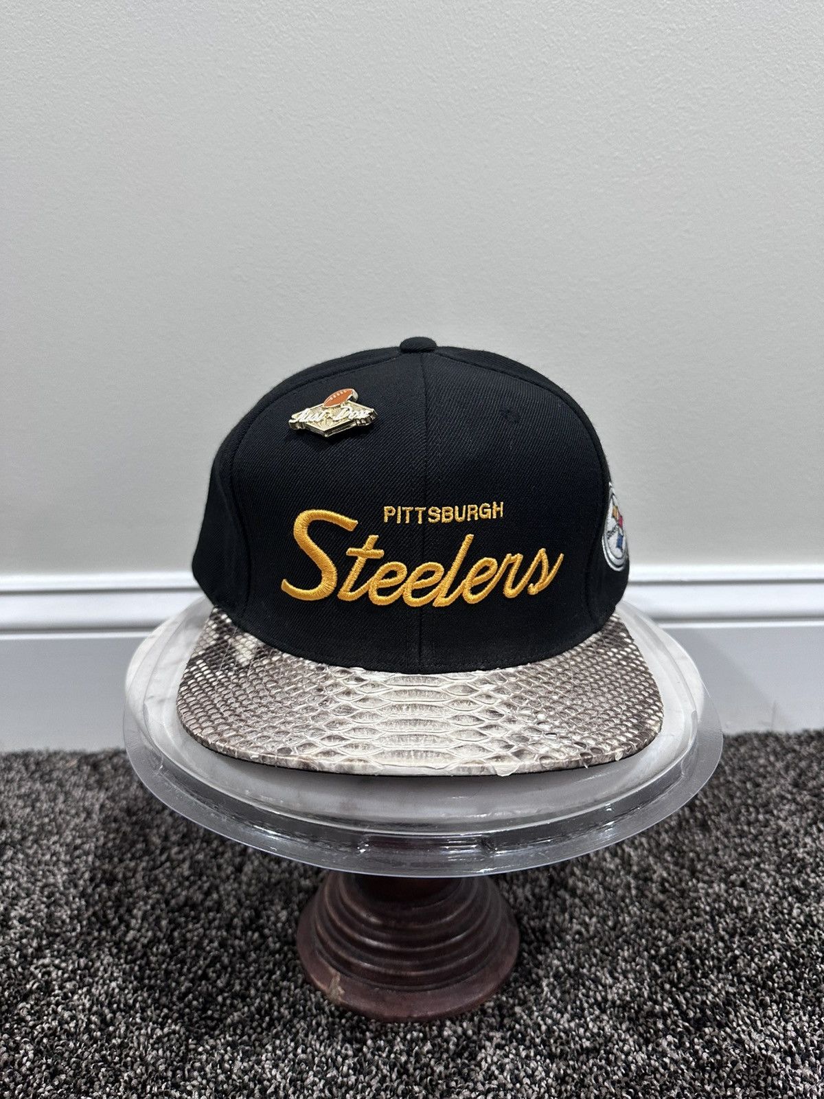 Just Don Just Don x Mitchell & Ness NFL Pittsburgh Steelers Black Hat Size ONE SIZE - 12 Thumbnail