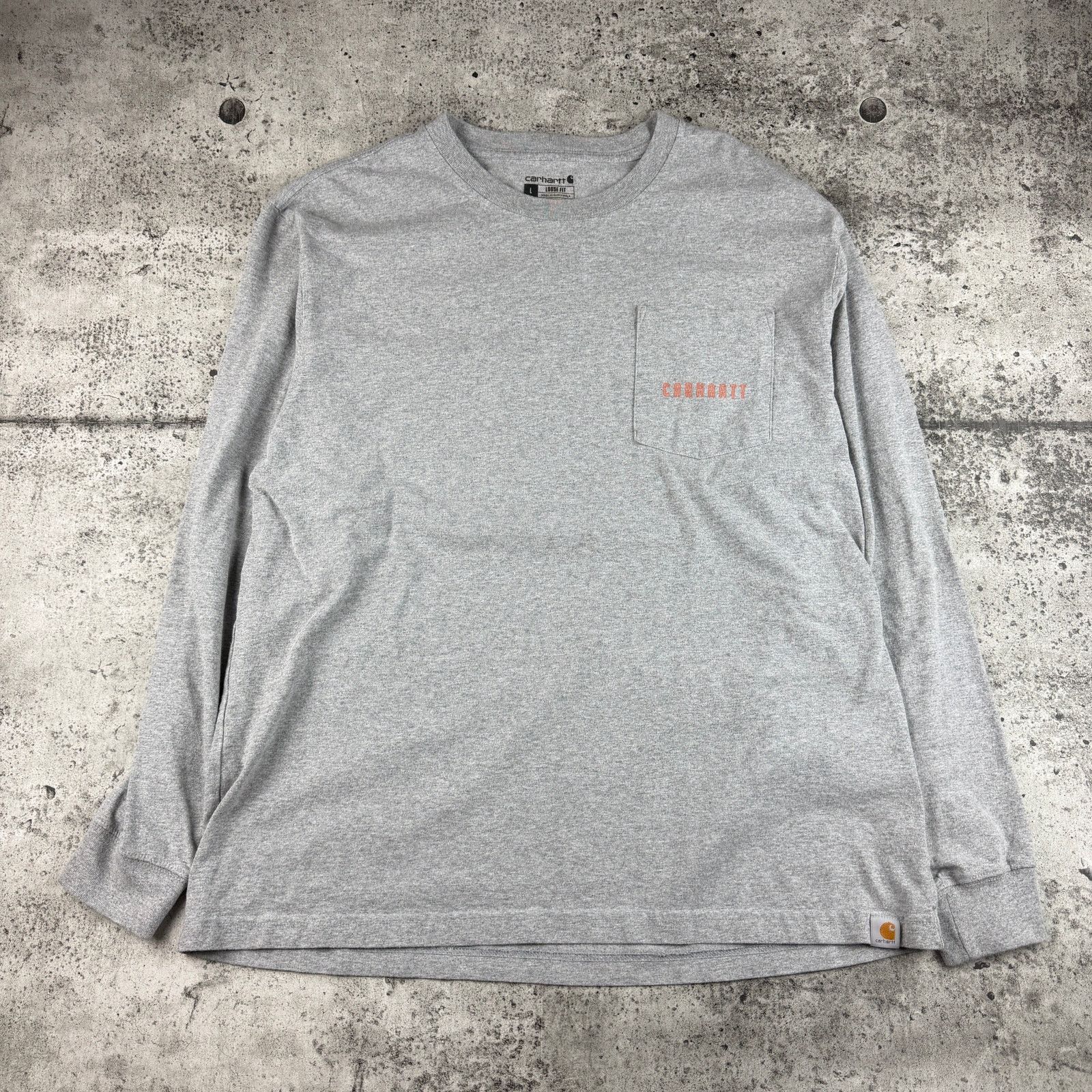 Carhartt Carhartt Long Sleeve Pocket Shirt Big Carhartt Logo Size L Size US L / EU 52-54 / 3 - 3 Thumbnail